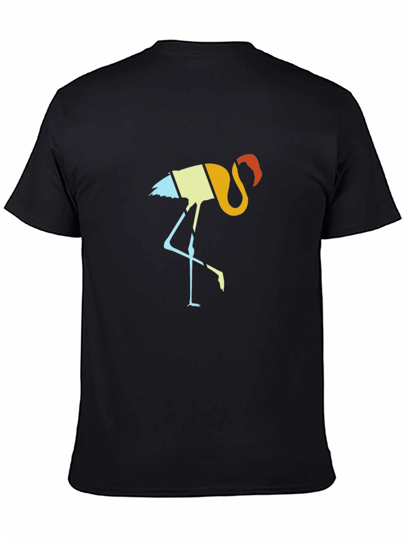 Black Retro Flamingo Graphic Tee - Black view 4