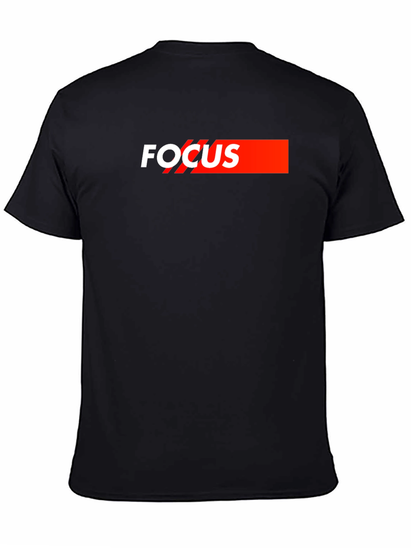 Black Focus Graphic Tee - Bold & Stylish Cotton Blend Shirt view 4