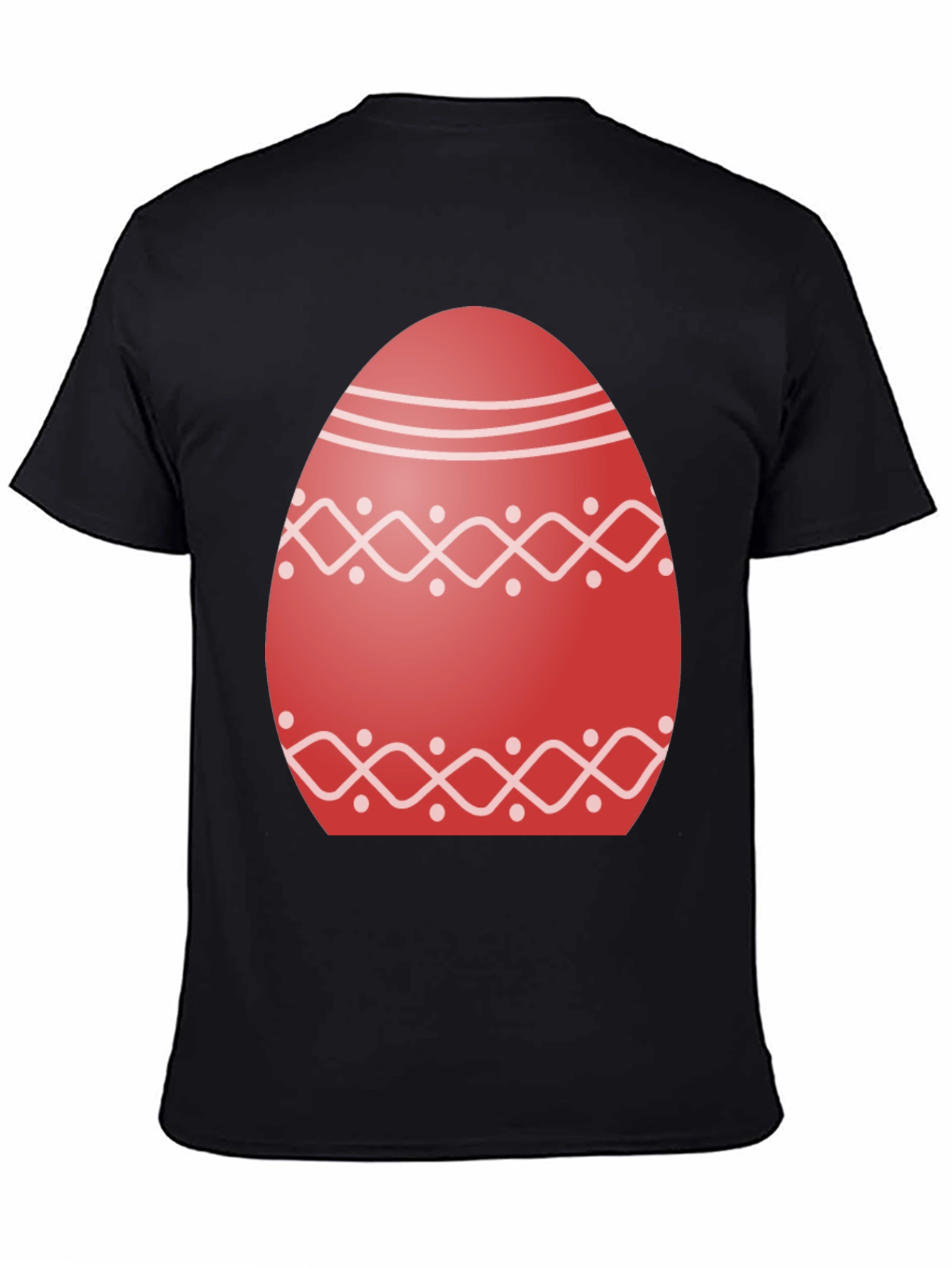 Camiseta Negra Huevo Pascua Decorado