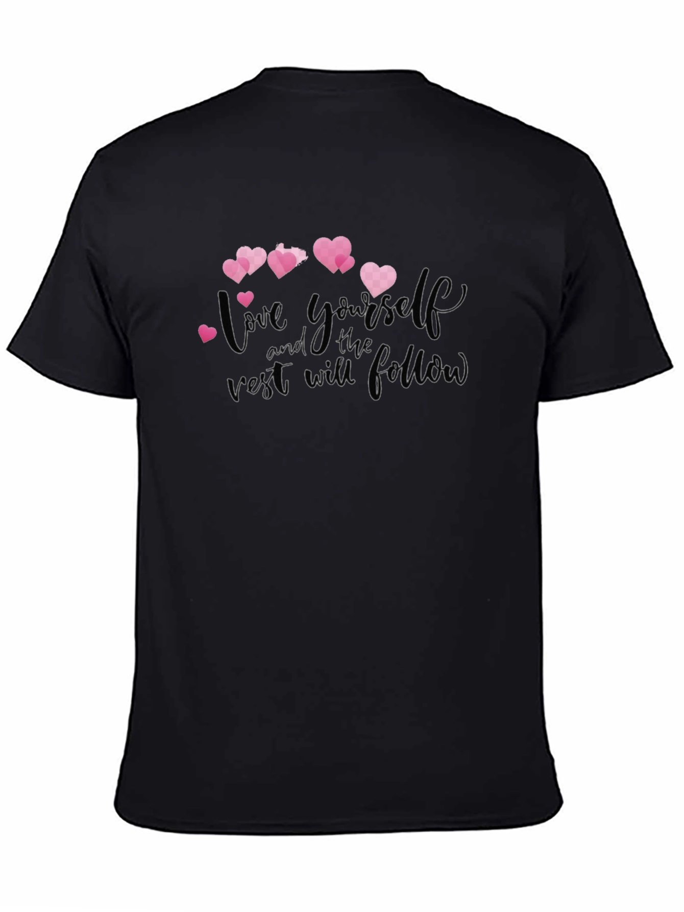 Black Love Yourself Graphic T-Shirt view 4