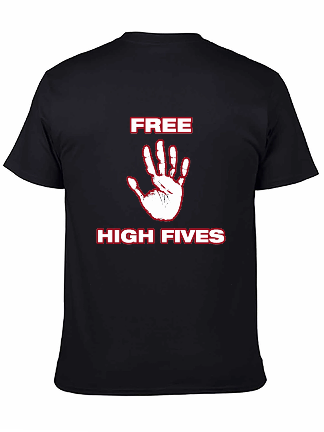 Black Free High Fives Graphic Tee view 4