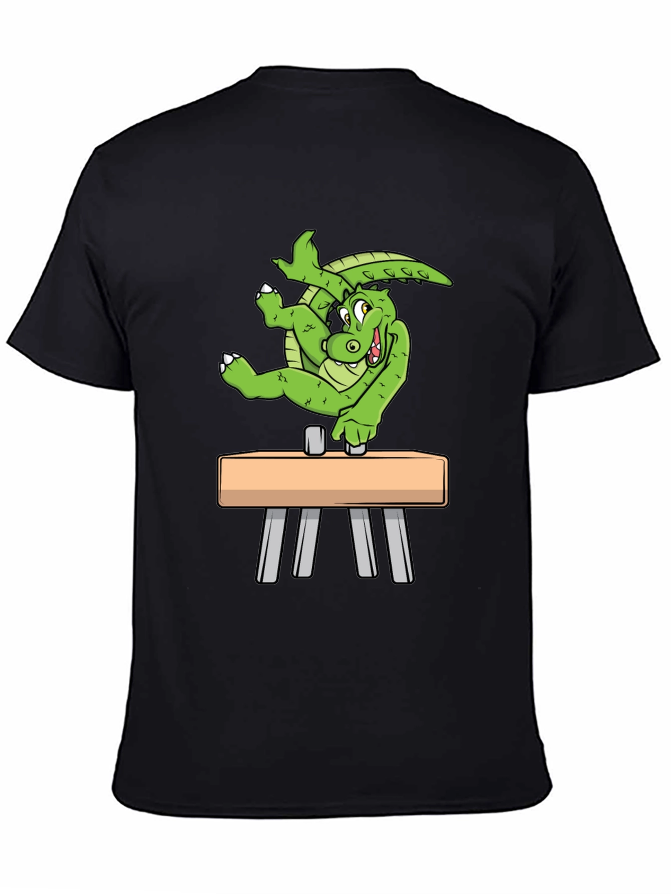 Black Gymnastics Crocodile T-Shirt view 4