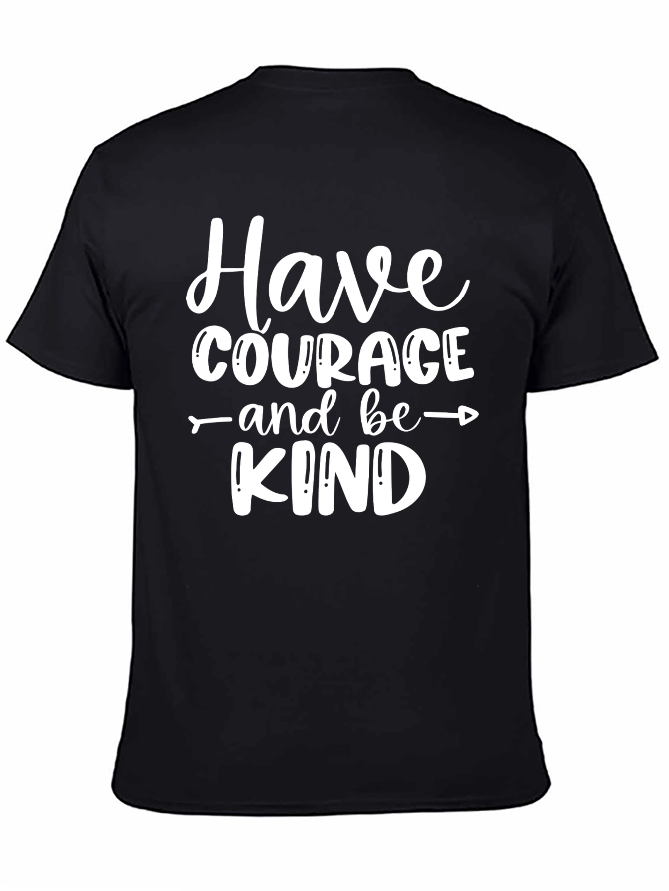 Black Courage and Kind Black Graphic Tee view 4