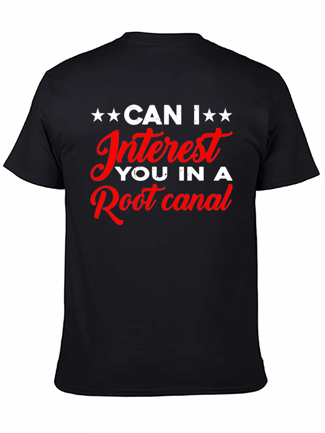 Black Funny Root Canal T-Shirt - Dental Humor Tee view 4