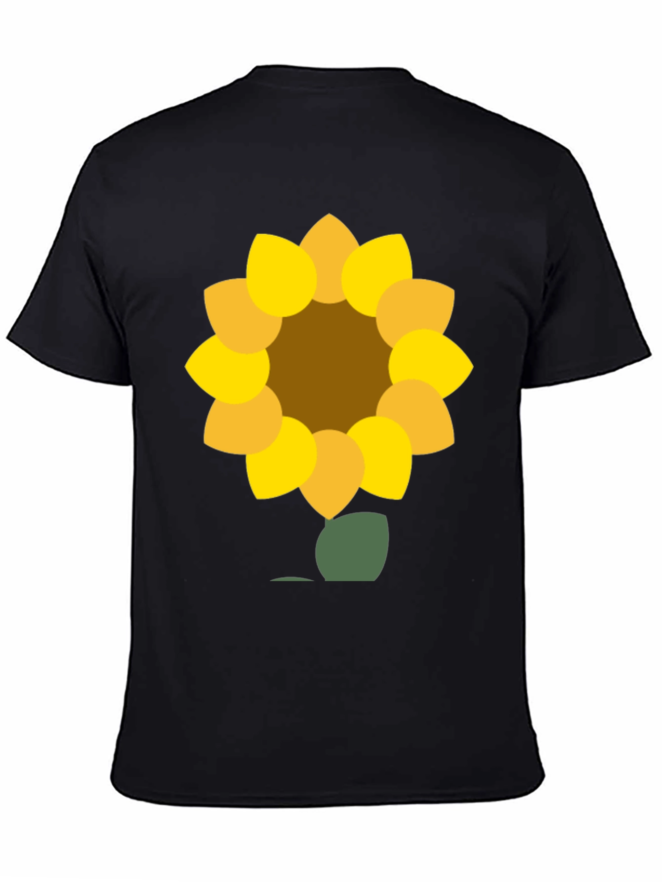 Black Sunflower Graphic Tee - Black Cotton Blend view 4