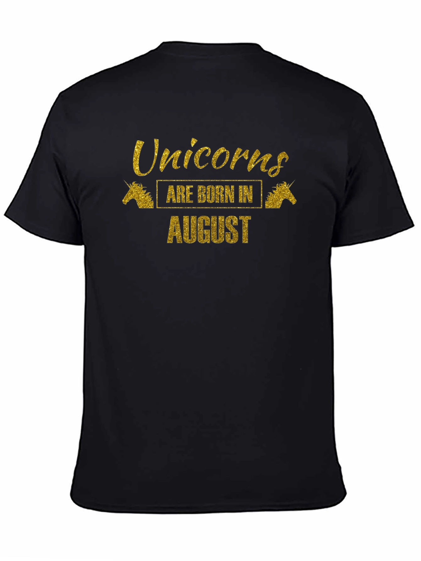 Unicorns Born in August Tee - Black - 4