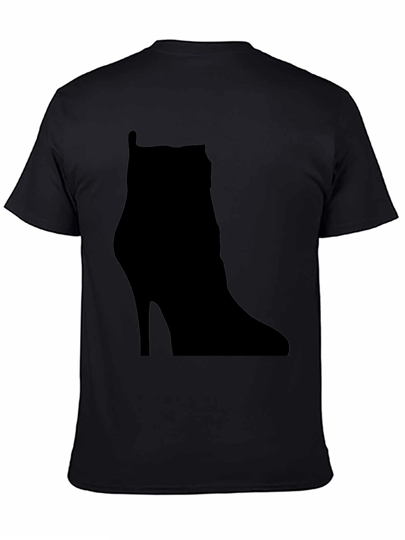 Black High Heel Boot Silhouette T-Shirt view 4