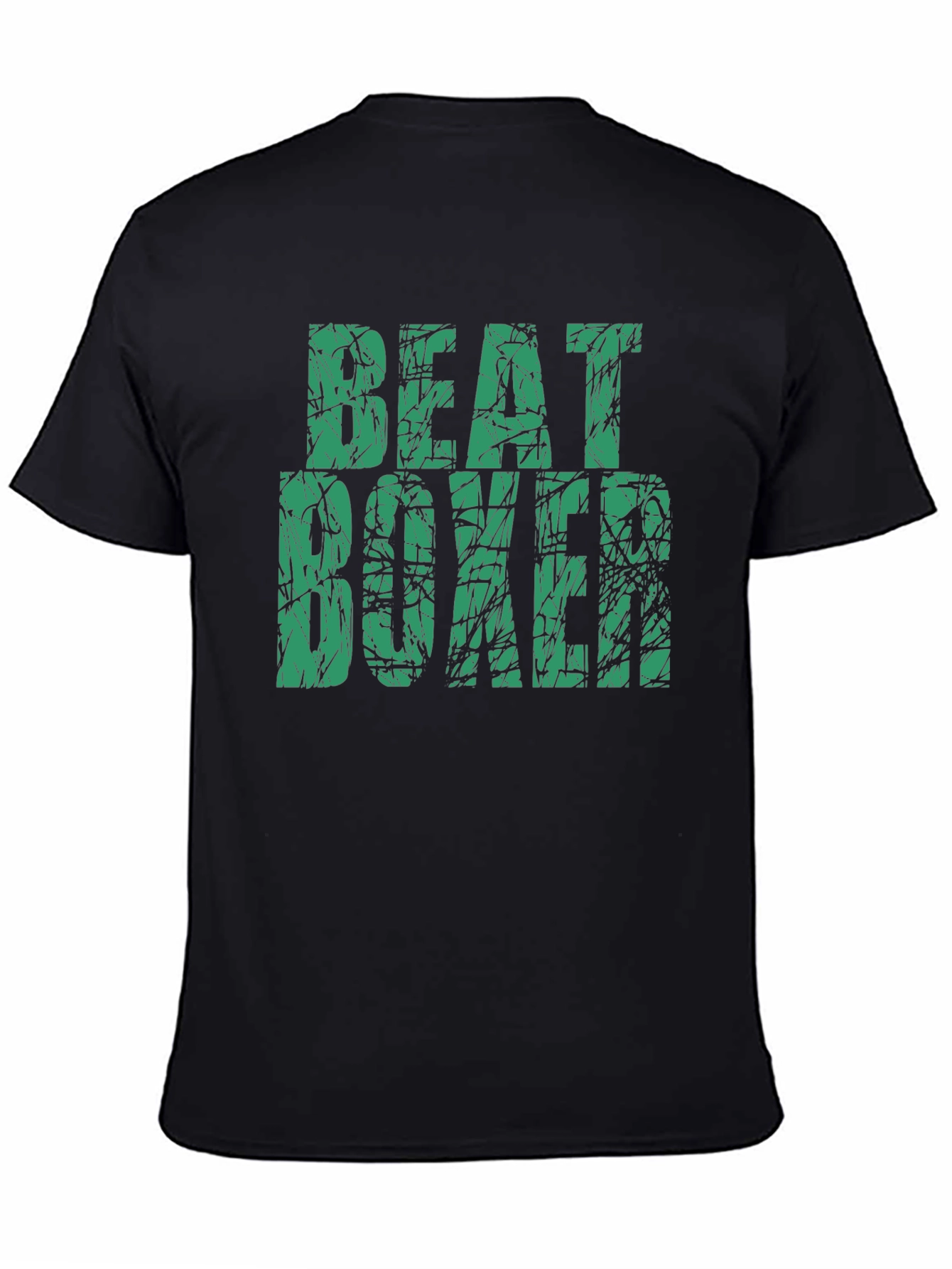 Black Beat Boxer Graphic Tee - Sporty Black T-Shirt view 4