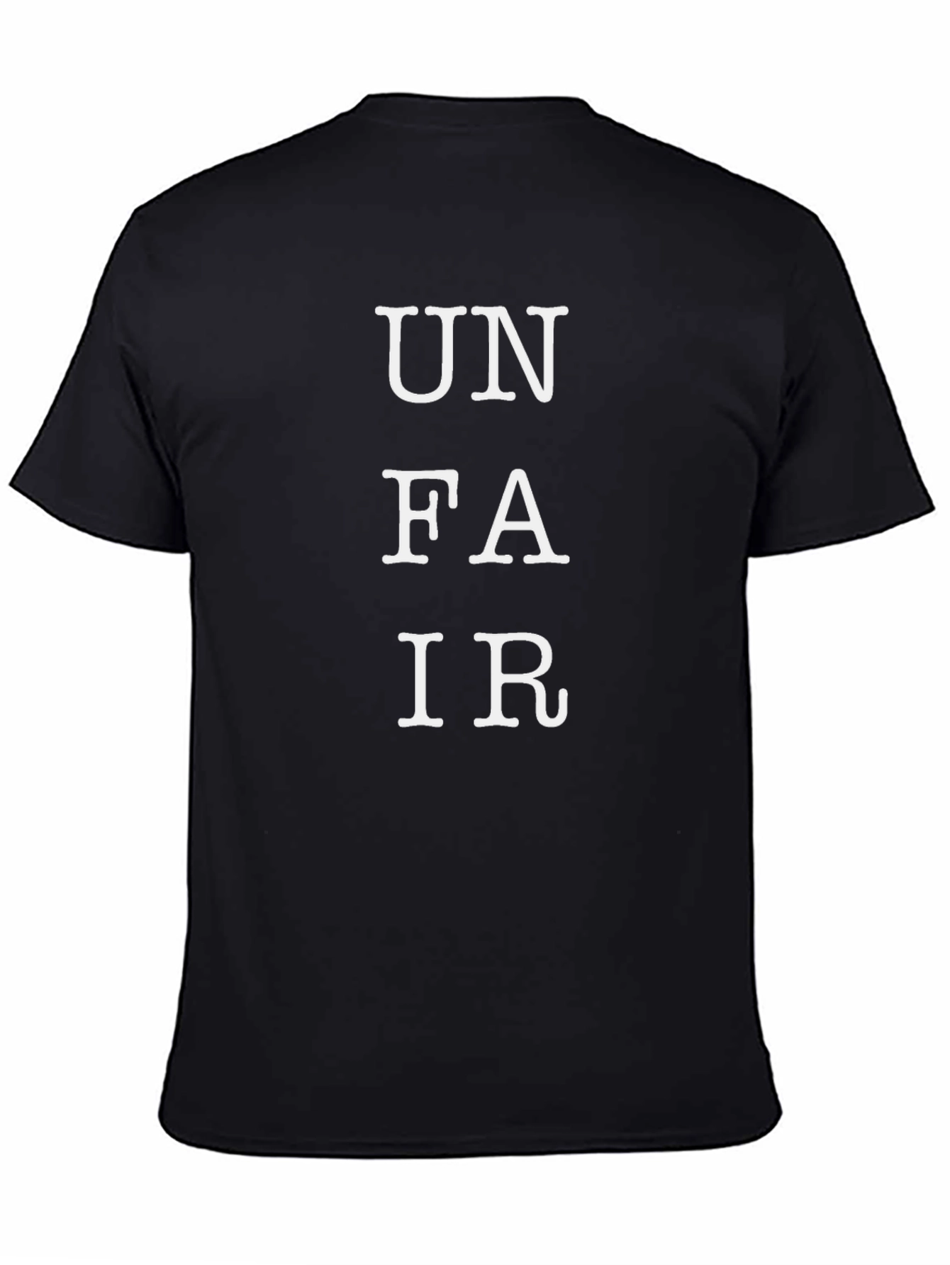 Black Unfair Graphic Tee - Men's Black T-Shirt view 4