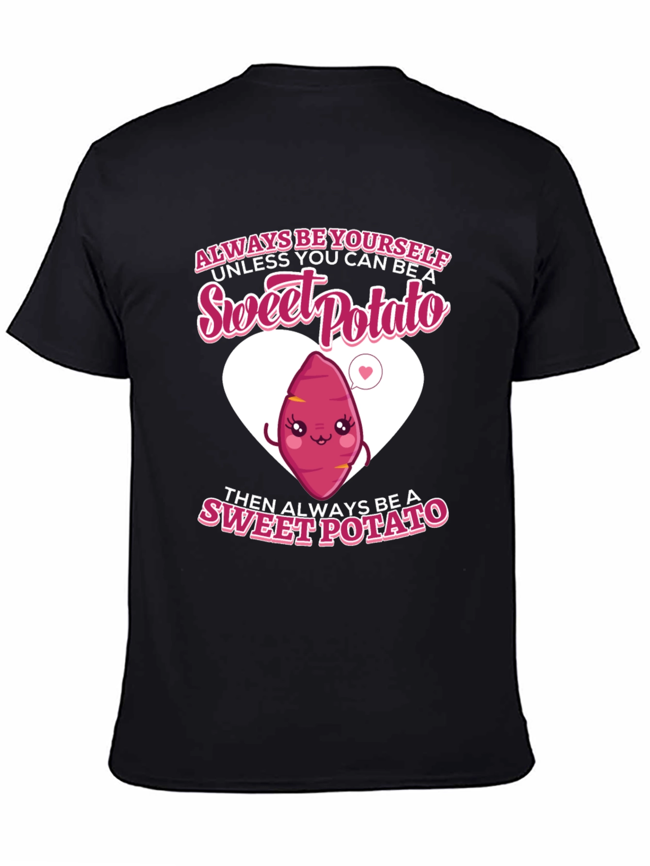 Black Sweet Potato Graphic Tee - Funny Food Lover's T-Shirt view 4