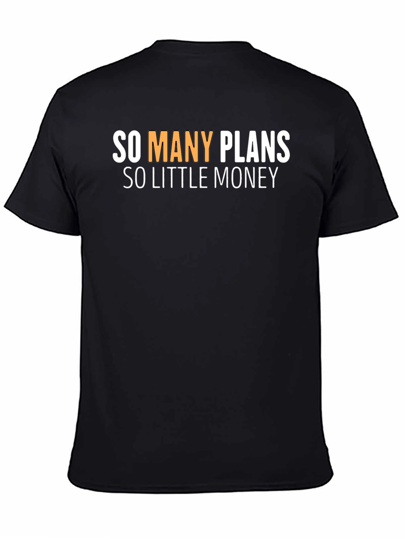 Black So Many Plans, So Little Money Graphic Tee view 4