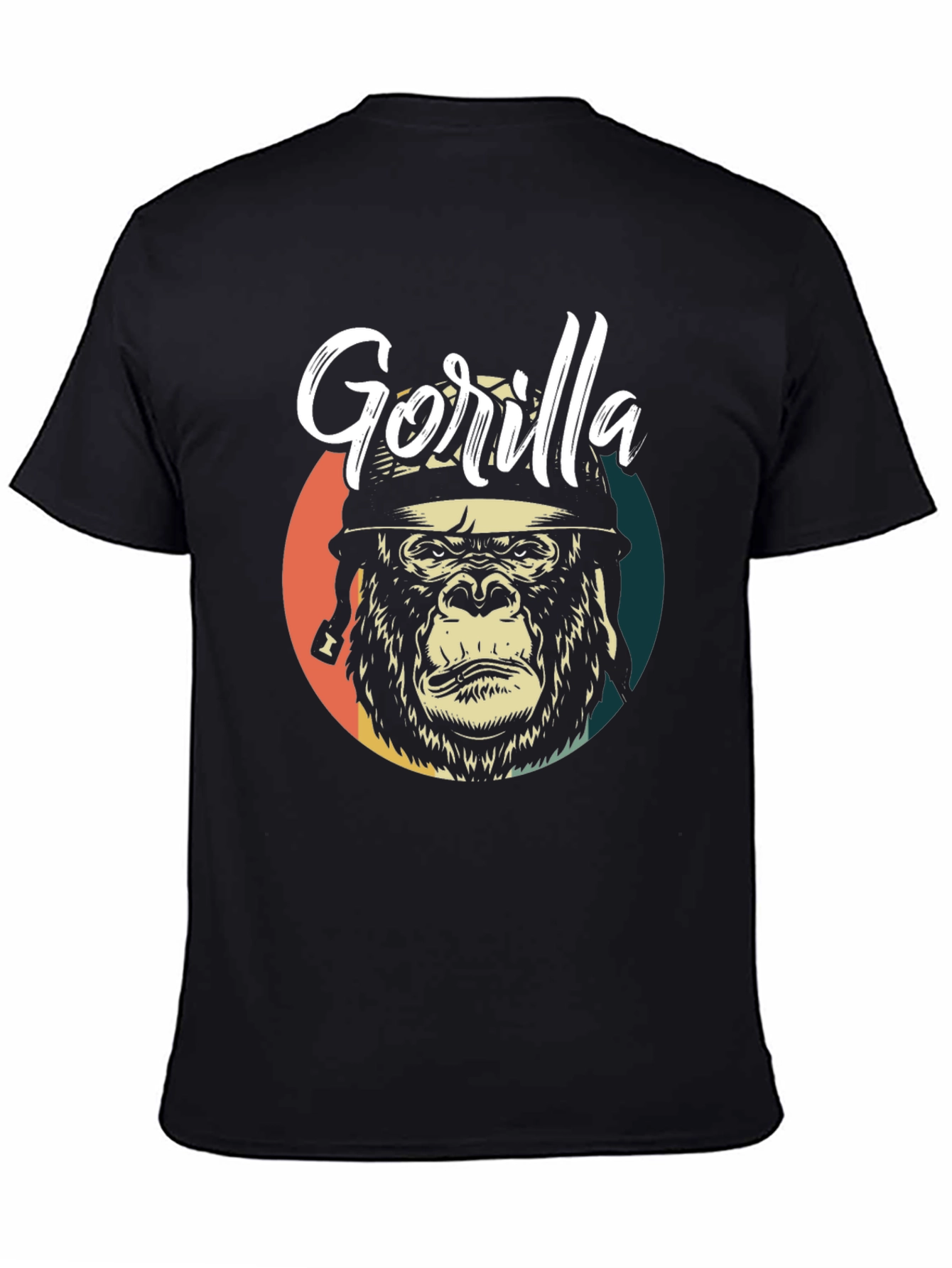 Black Gorilla Graphic Tee - Retro Style view 4