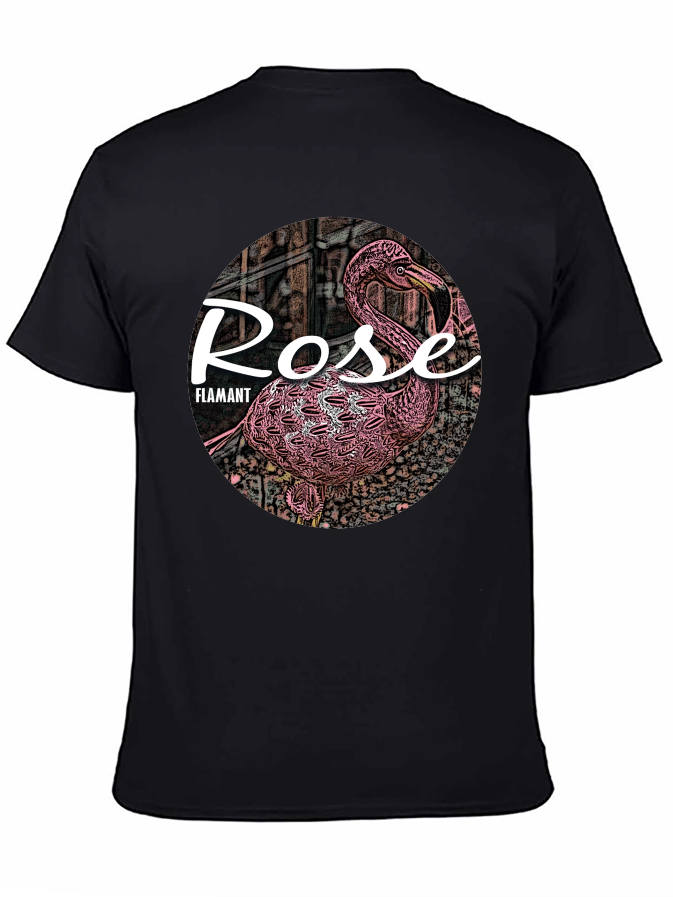 Black Rose Flamant Black T-Shirt view 4