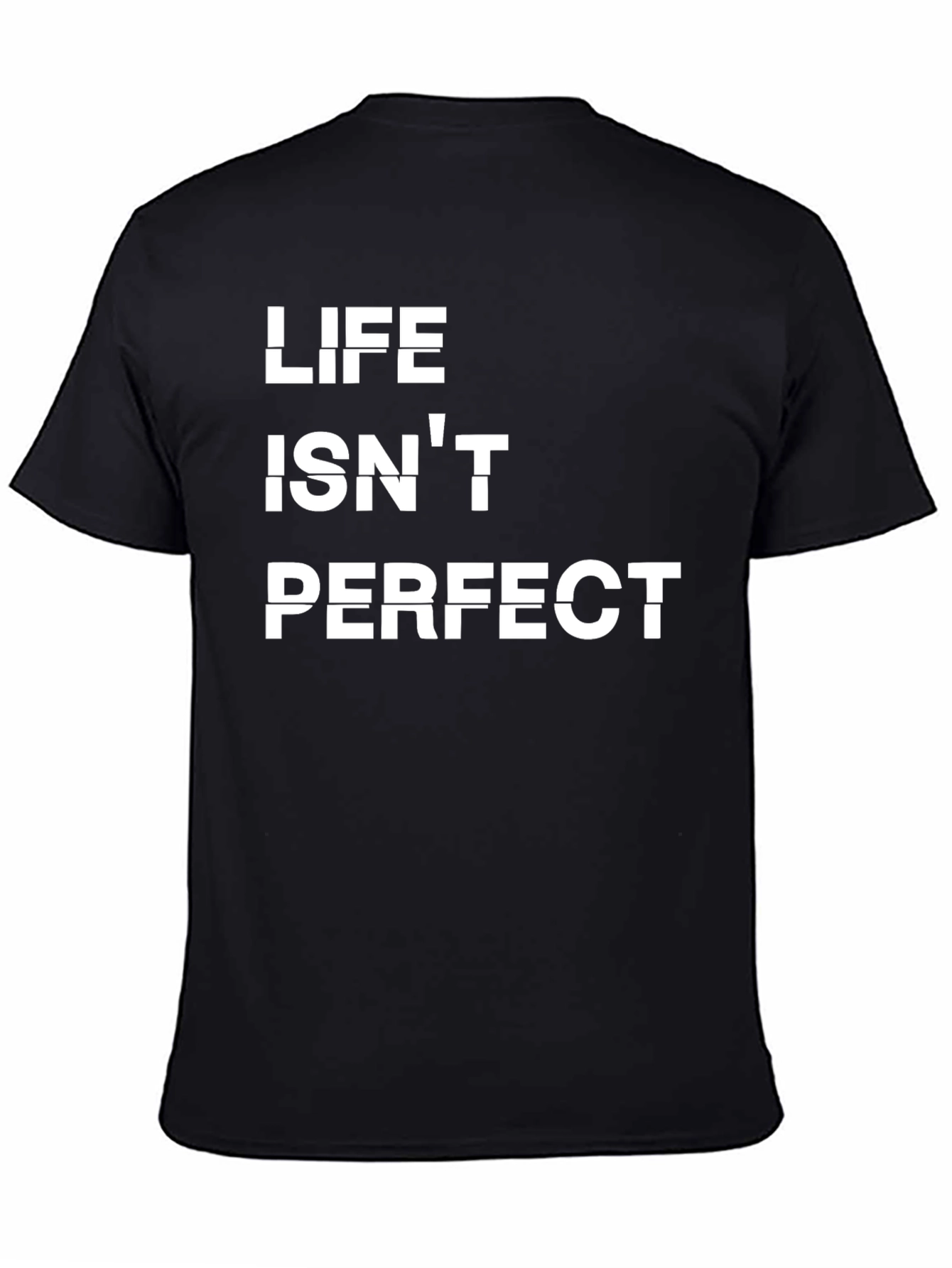 Black Life Isn't Perfect Graphic Tee - Relaxed Fit view 4