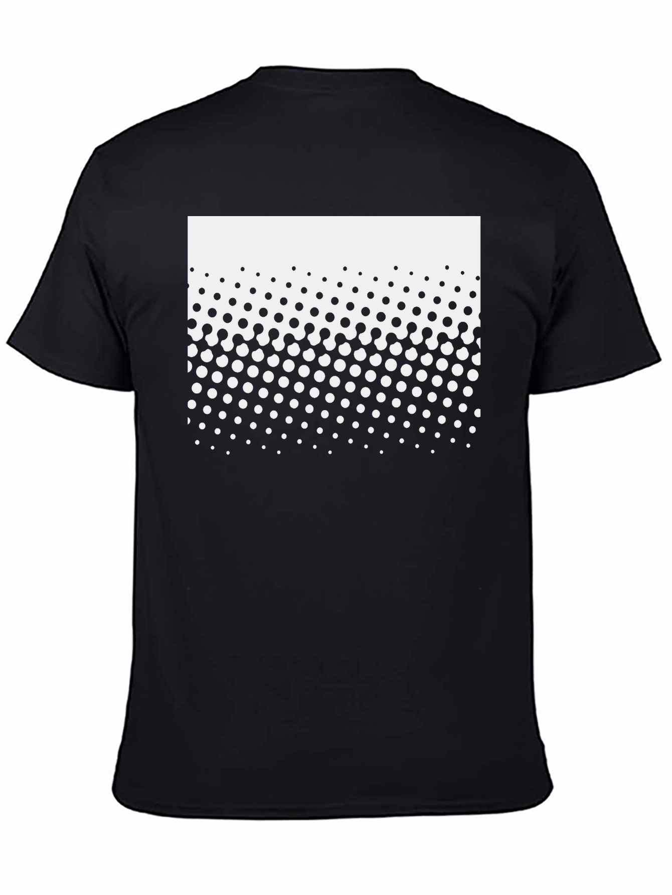 Black Modern Halftone Graphic Black T-Shirt view 4