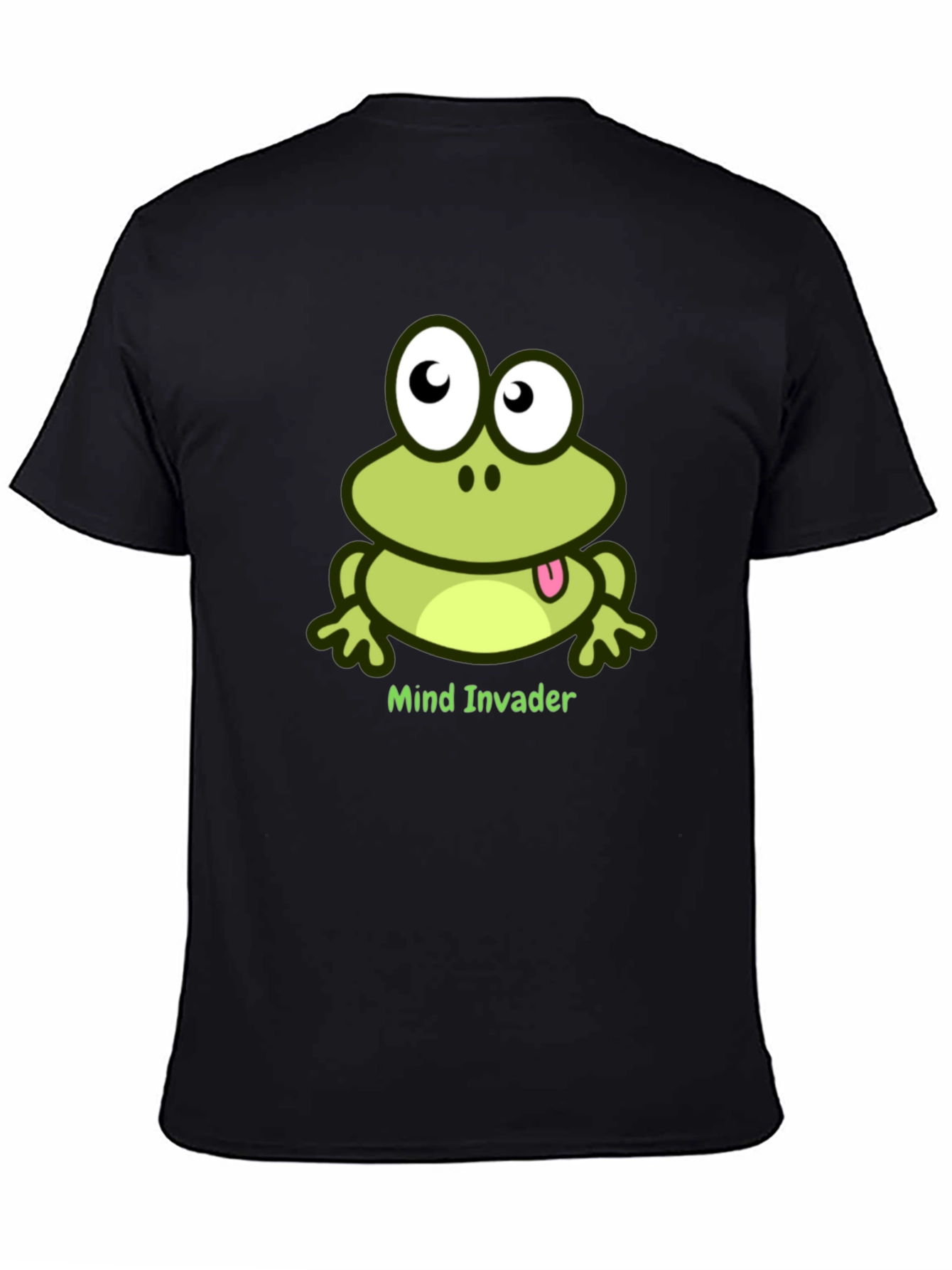 Black Mind Invader Frog Black T-Shirt view 4
