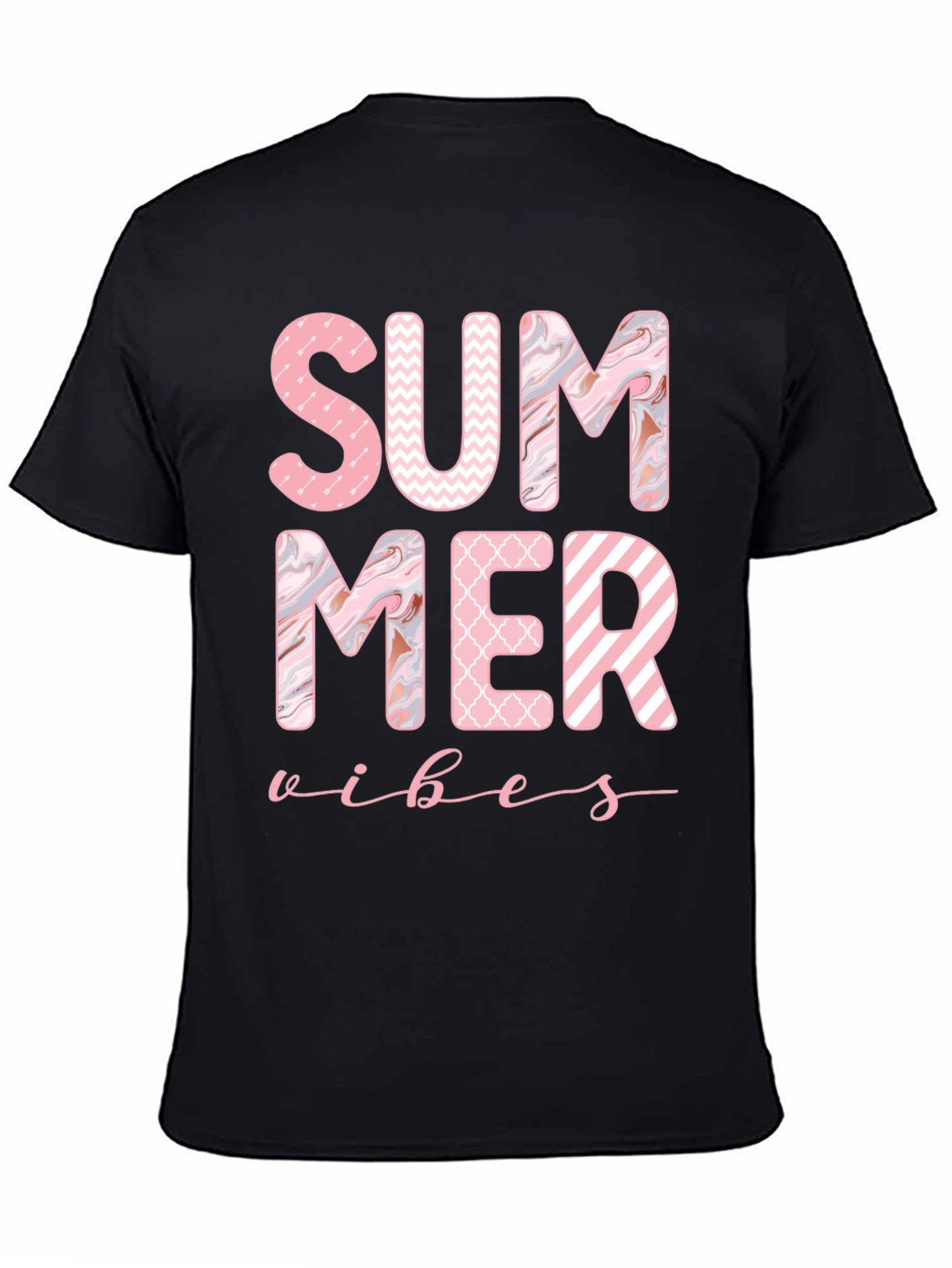 Black Summer Vibes Black Graphic Tee view 4