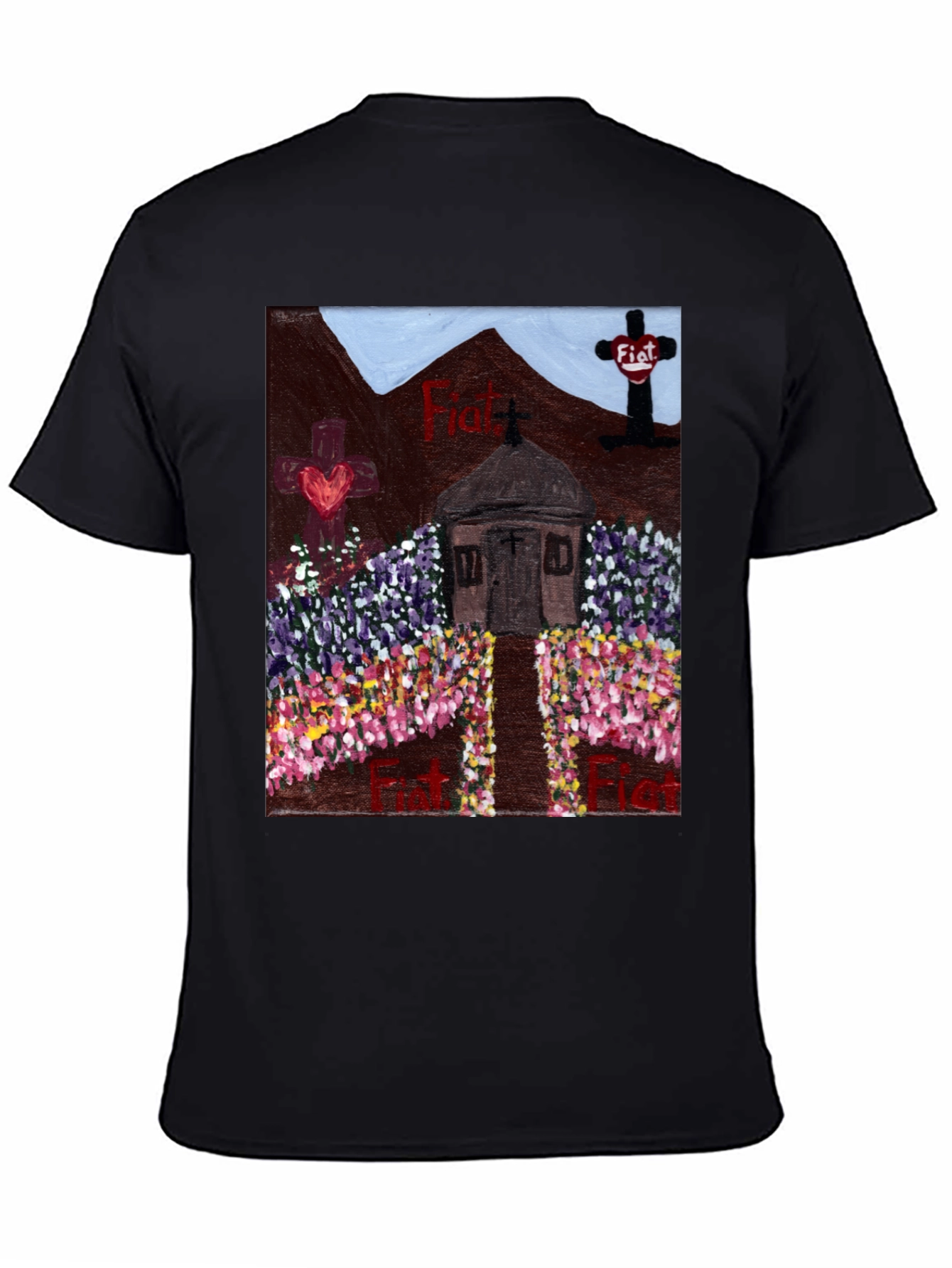 Black Floral Fiat Tee view 4