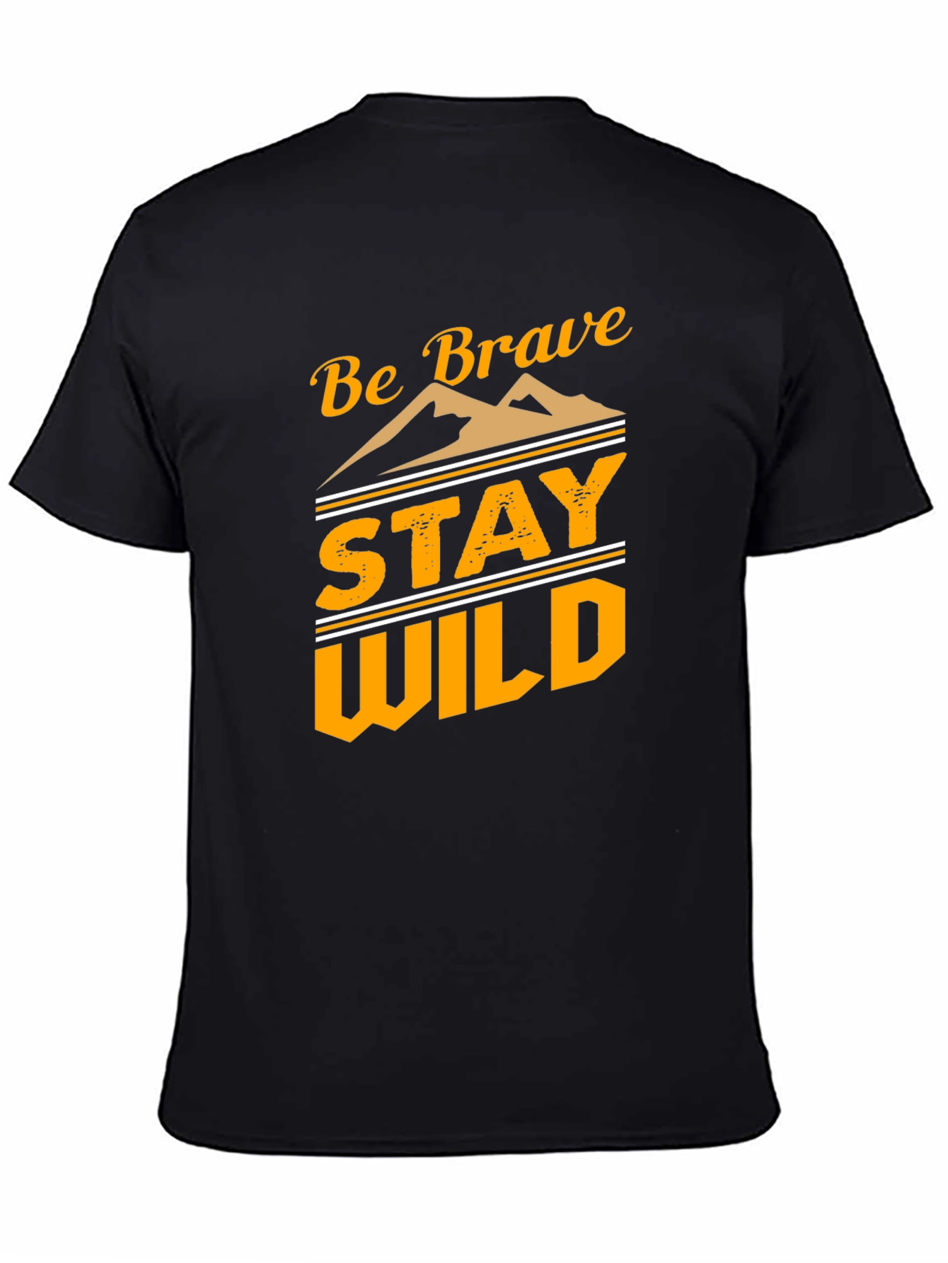 Black Be Brave Stay Wild Graphic Tee - Black view 4