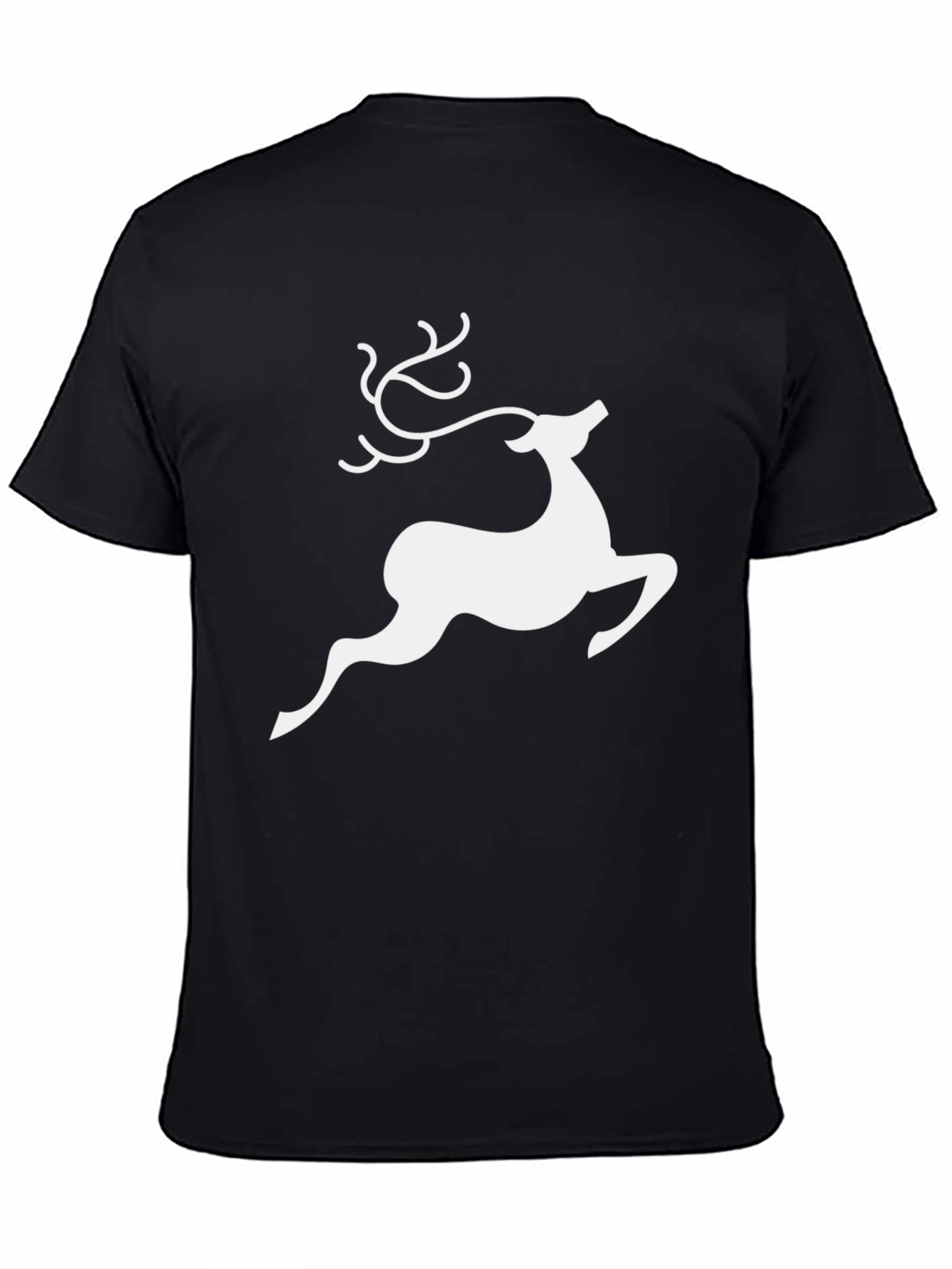 Black Reindeer Graphic Tee - Black Holiday Shirt view 4