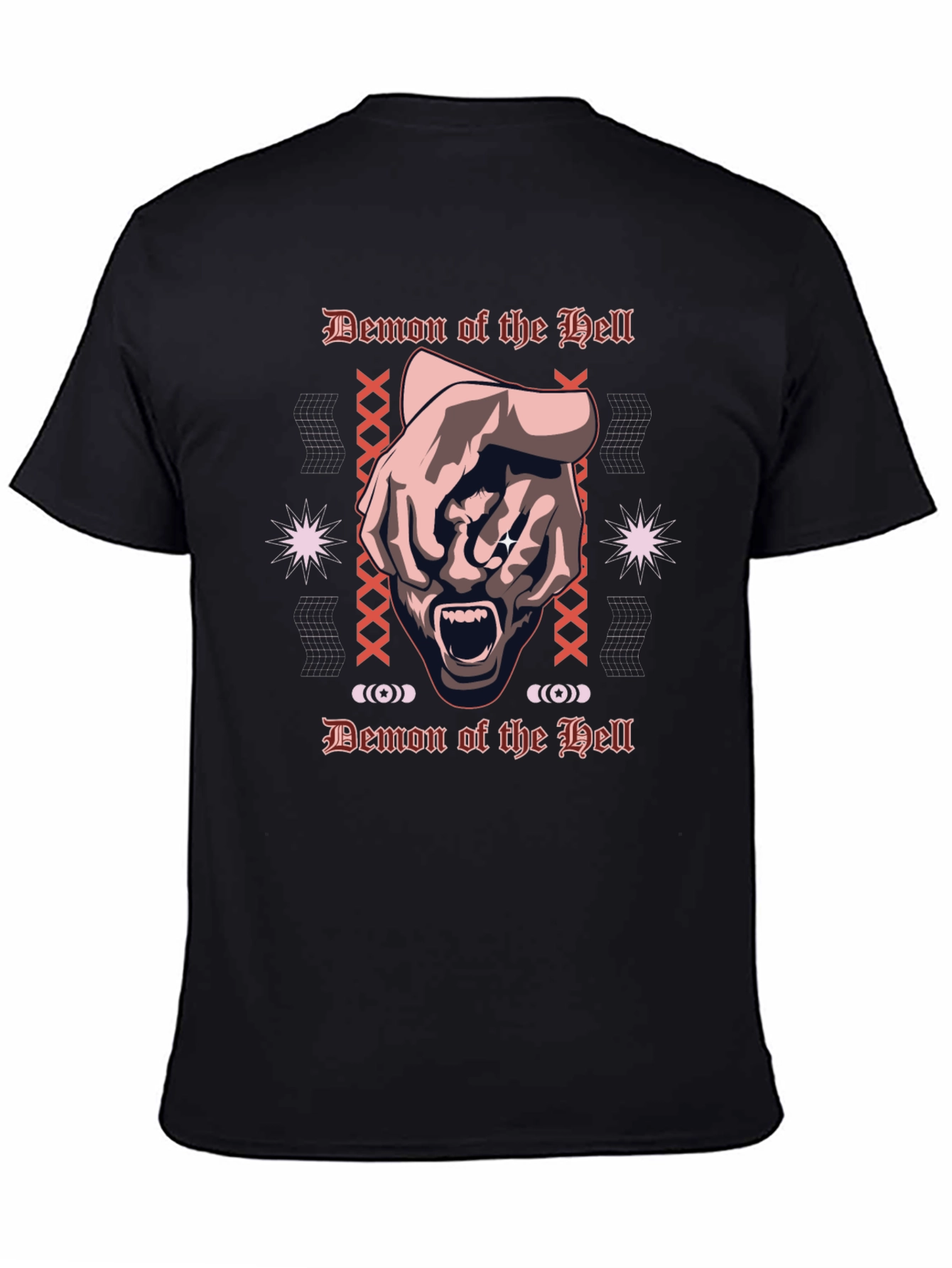 Black Demon of the Hell Graphic Tee - Black view 4