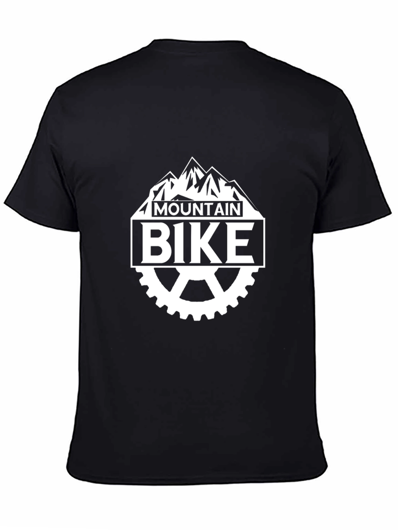 Black Mountain Bike Graphic Tee - Black Casual Shirt view 4