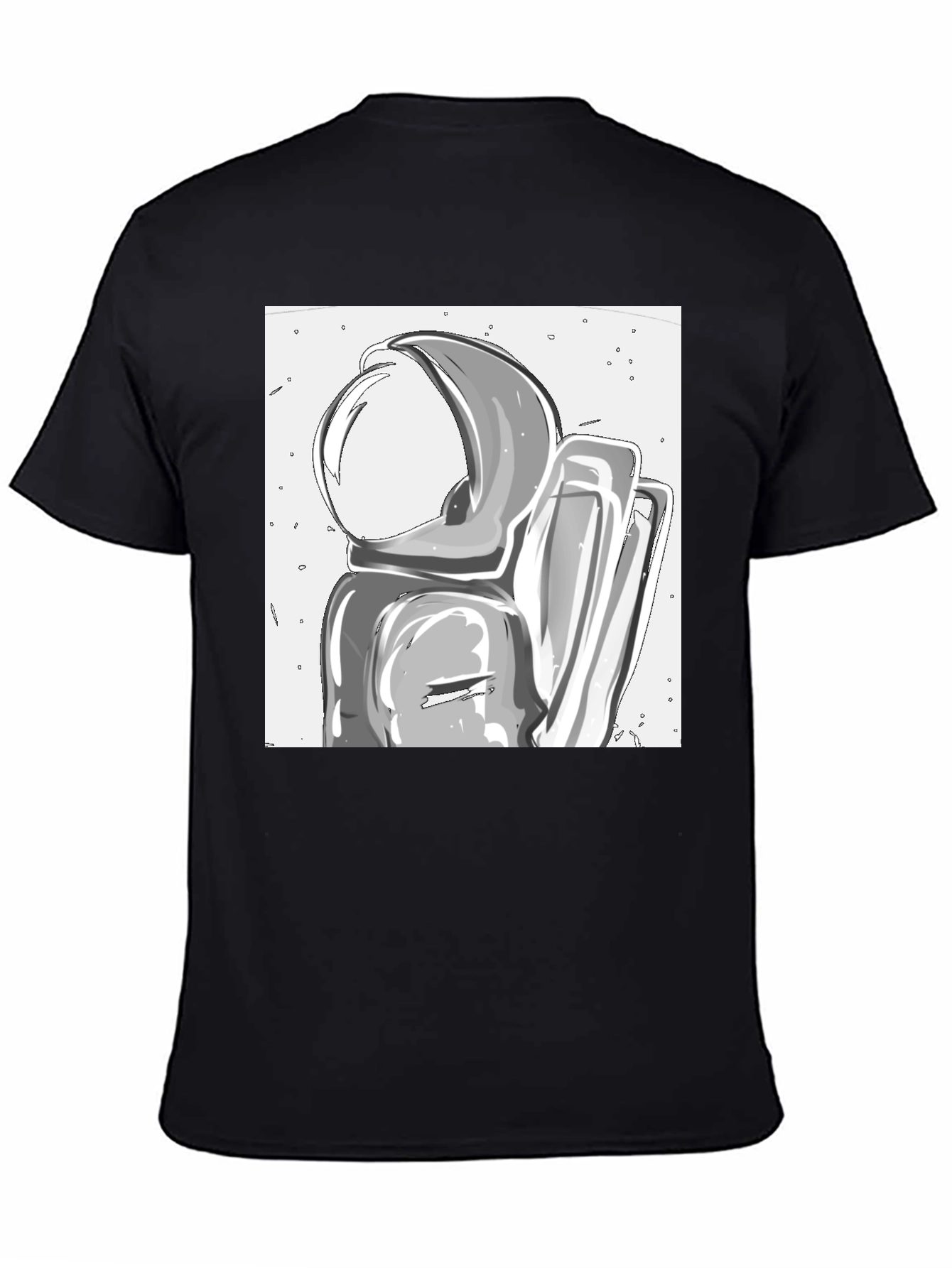 Black Astronaut Graphic Tee - Cool Space Design view 4