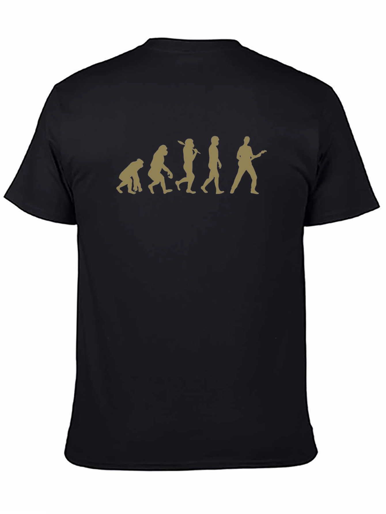 Black Evolution of Guitarist Black T-Shirt view 4