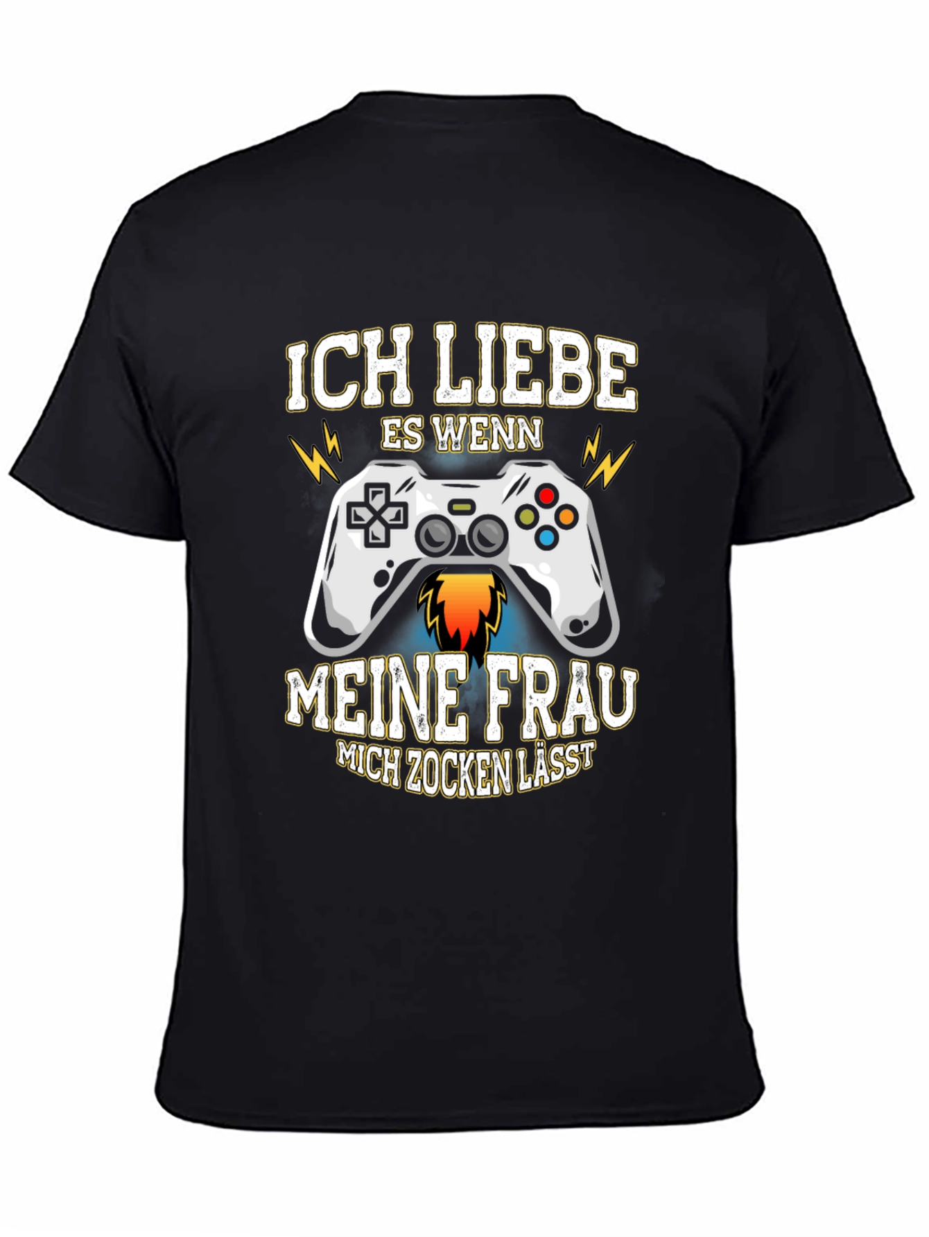 Black Ich Liebe Es Wenn Gaming T-Shirt view 4