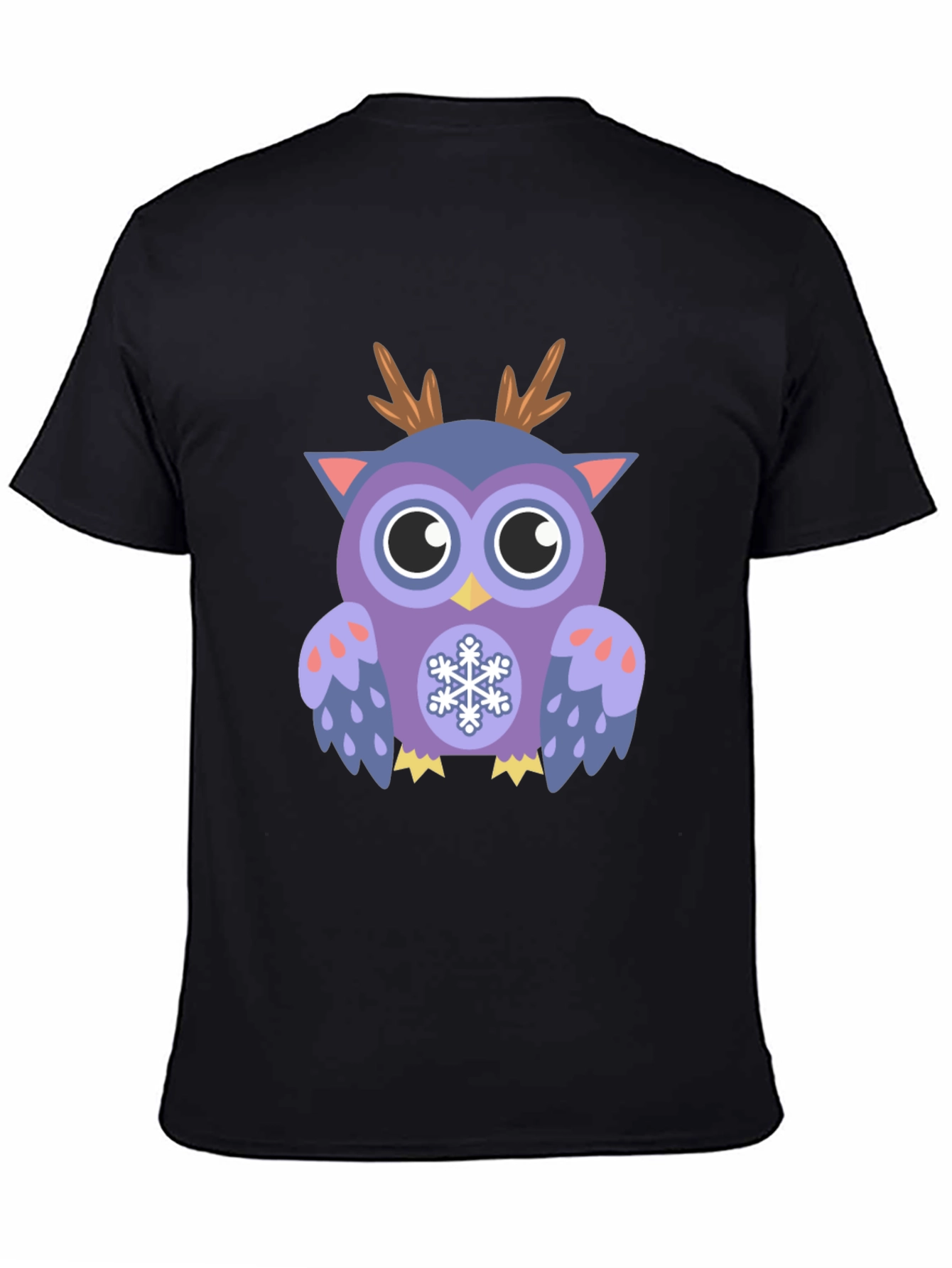 Festive Owl Graphic T-Shirt - Holiday Fun - 4