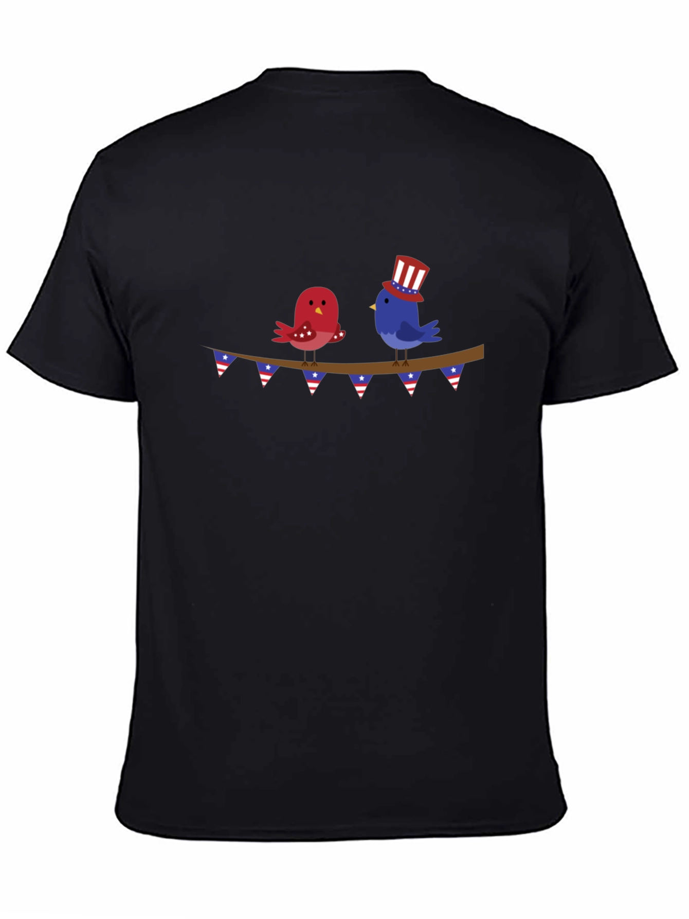 Black Patriotic Birds T-Shirt view 4