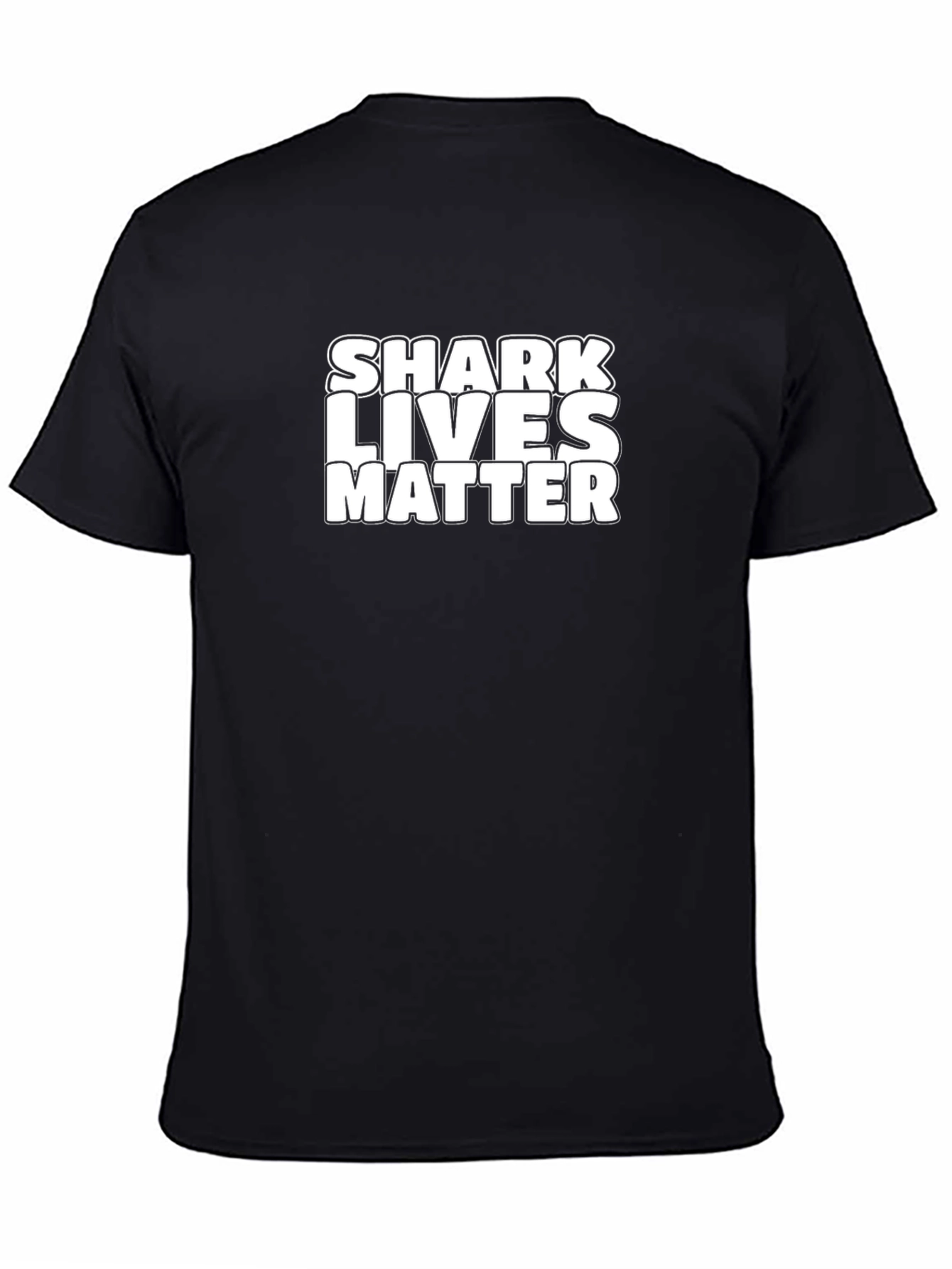 Black Shark Lives Matter Graphic Tee - Black Cotton T-Shirt view 4