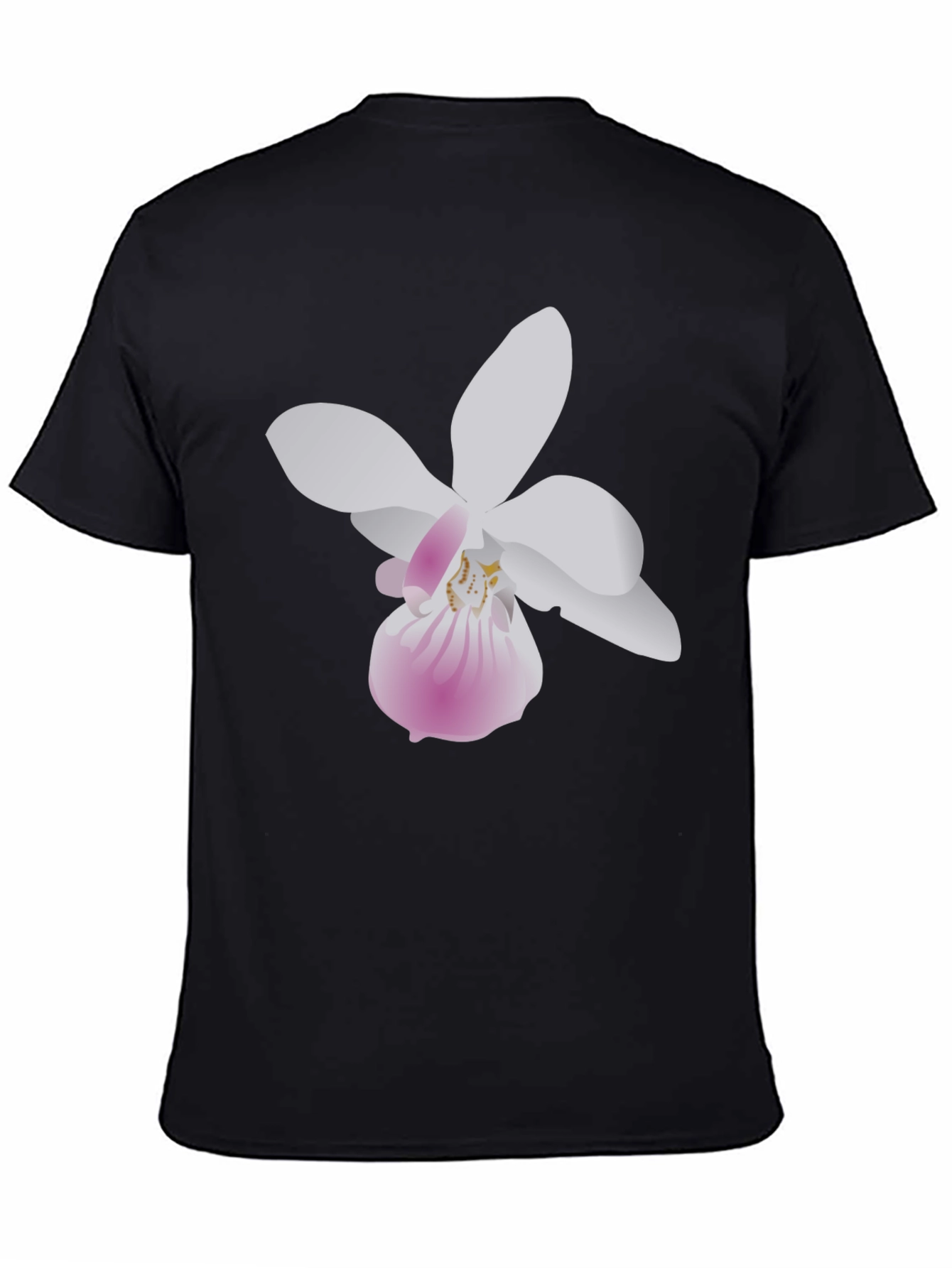Black Floral Graphic Tee - Black Unisex T-Shirt view 4