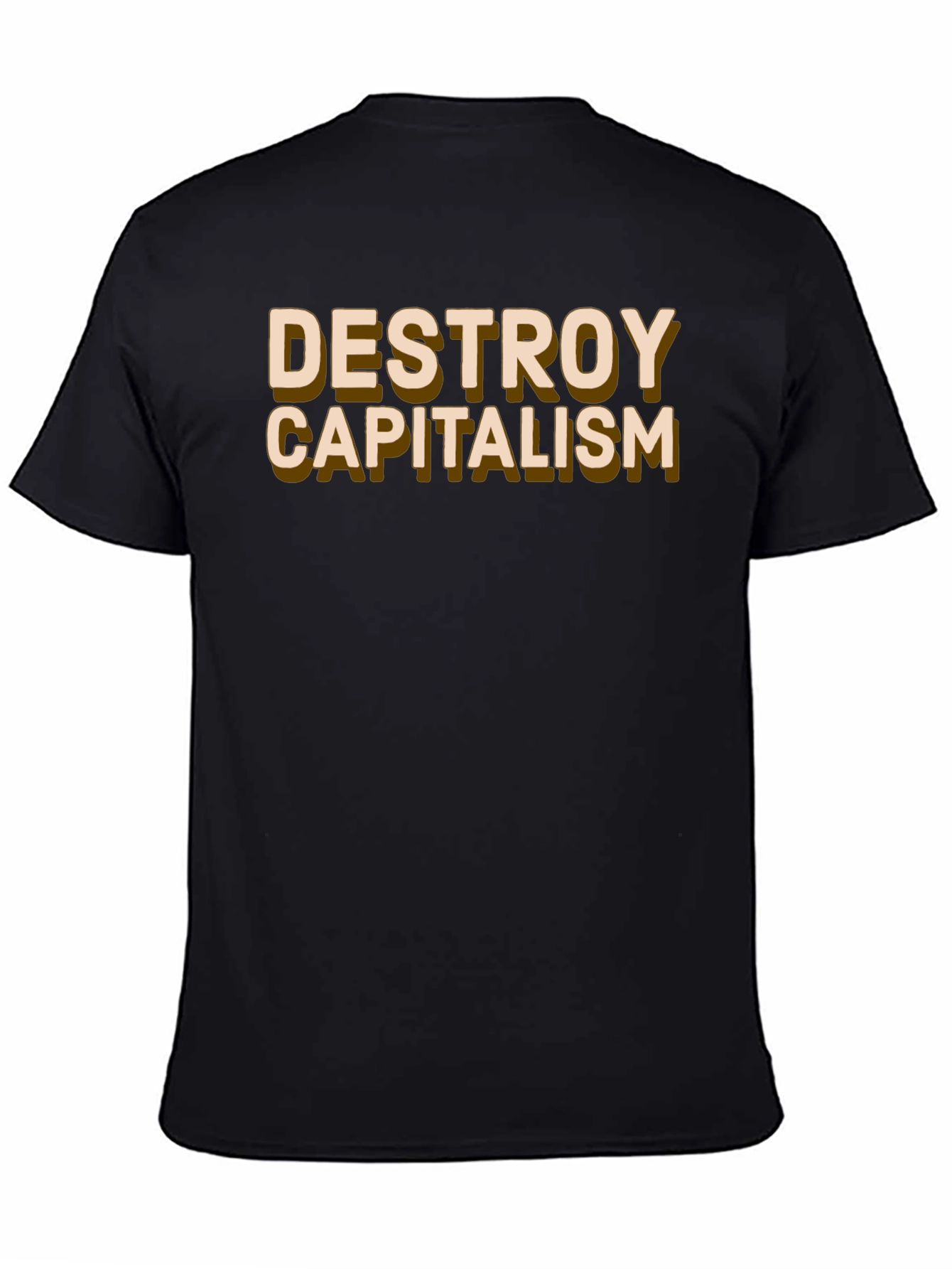Black Destroy Capitalism Graphic T-Shirt view 4