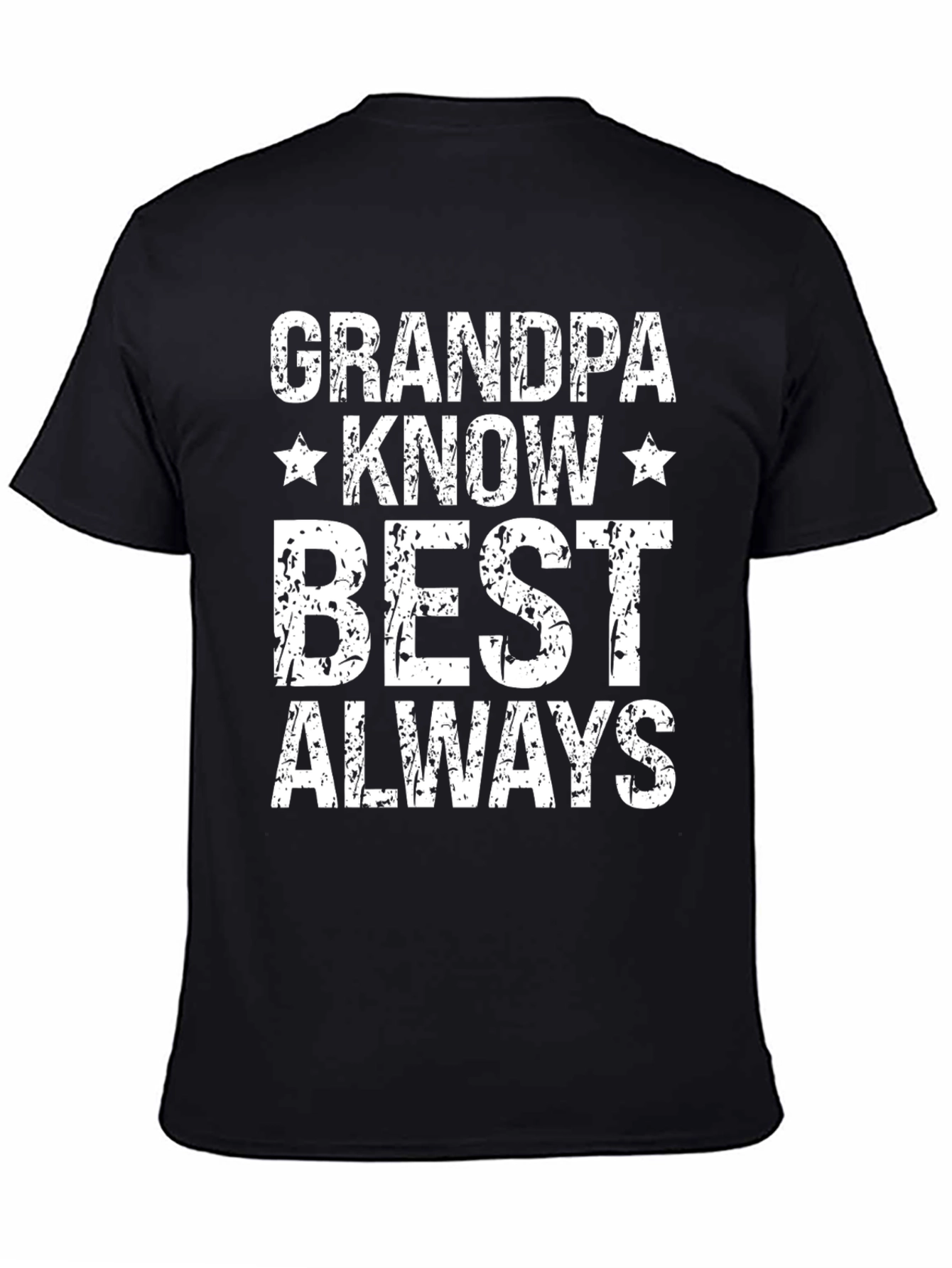 Black Grandpa Knows Best Men's Graphic T-Shirt view 4