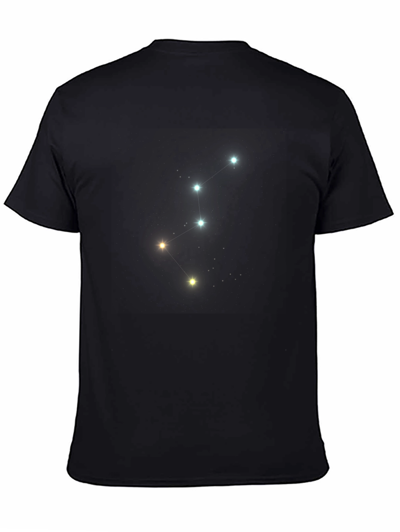 Black Constellation Graphic Tee - Stylish Night Sky Design view 4
