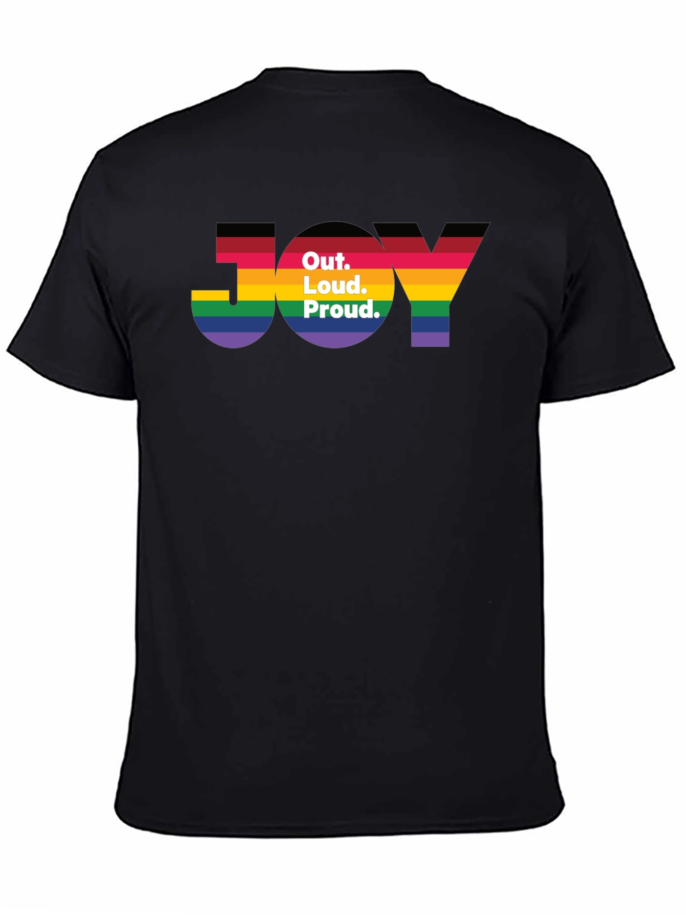 Black Out. Loud. Proud. JOY T-Shirt - Pride Rainbow Tee view 4