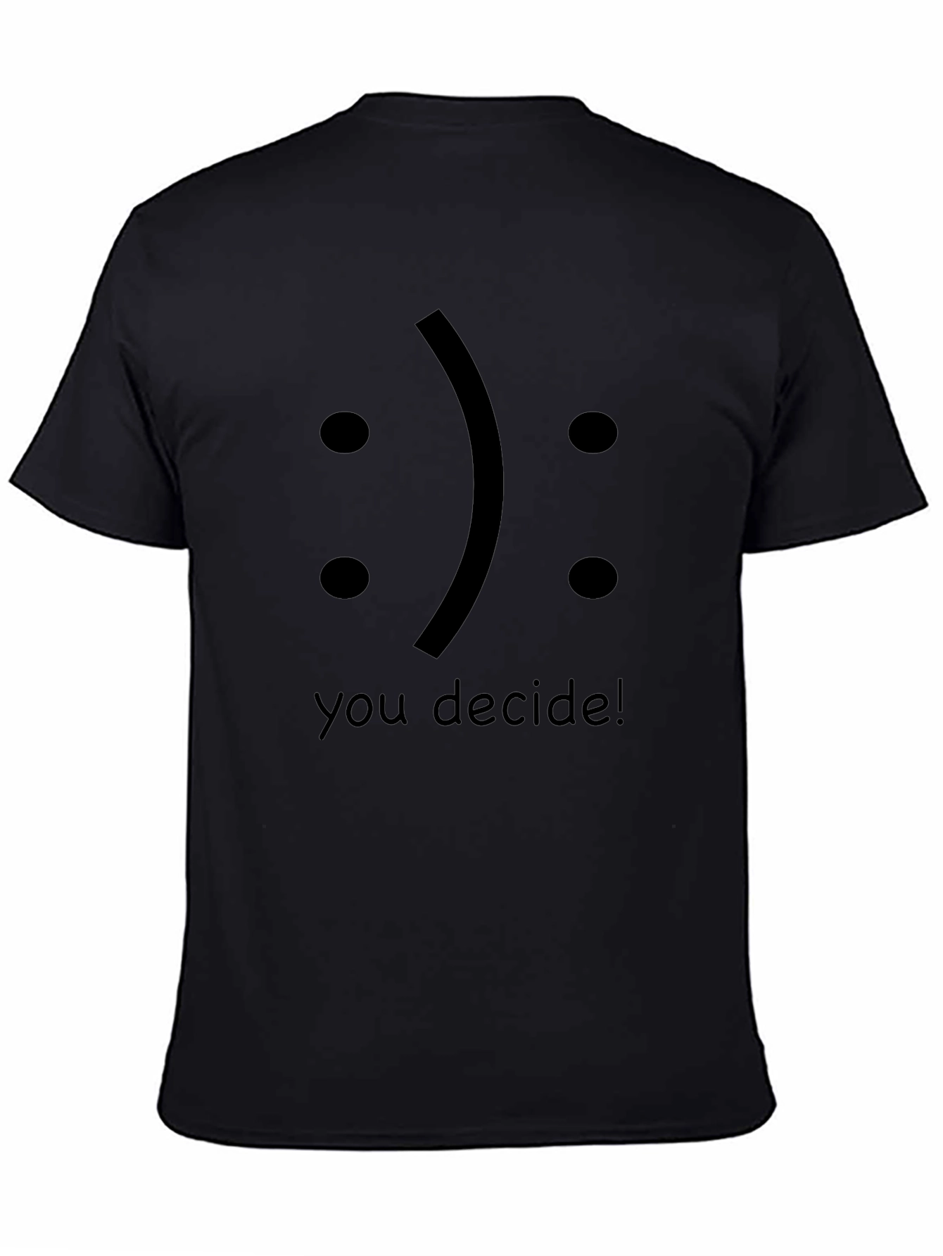 Black Decide! Graphic T-Shirt, Men's Crew Neck Tee view 4