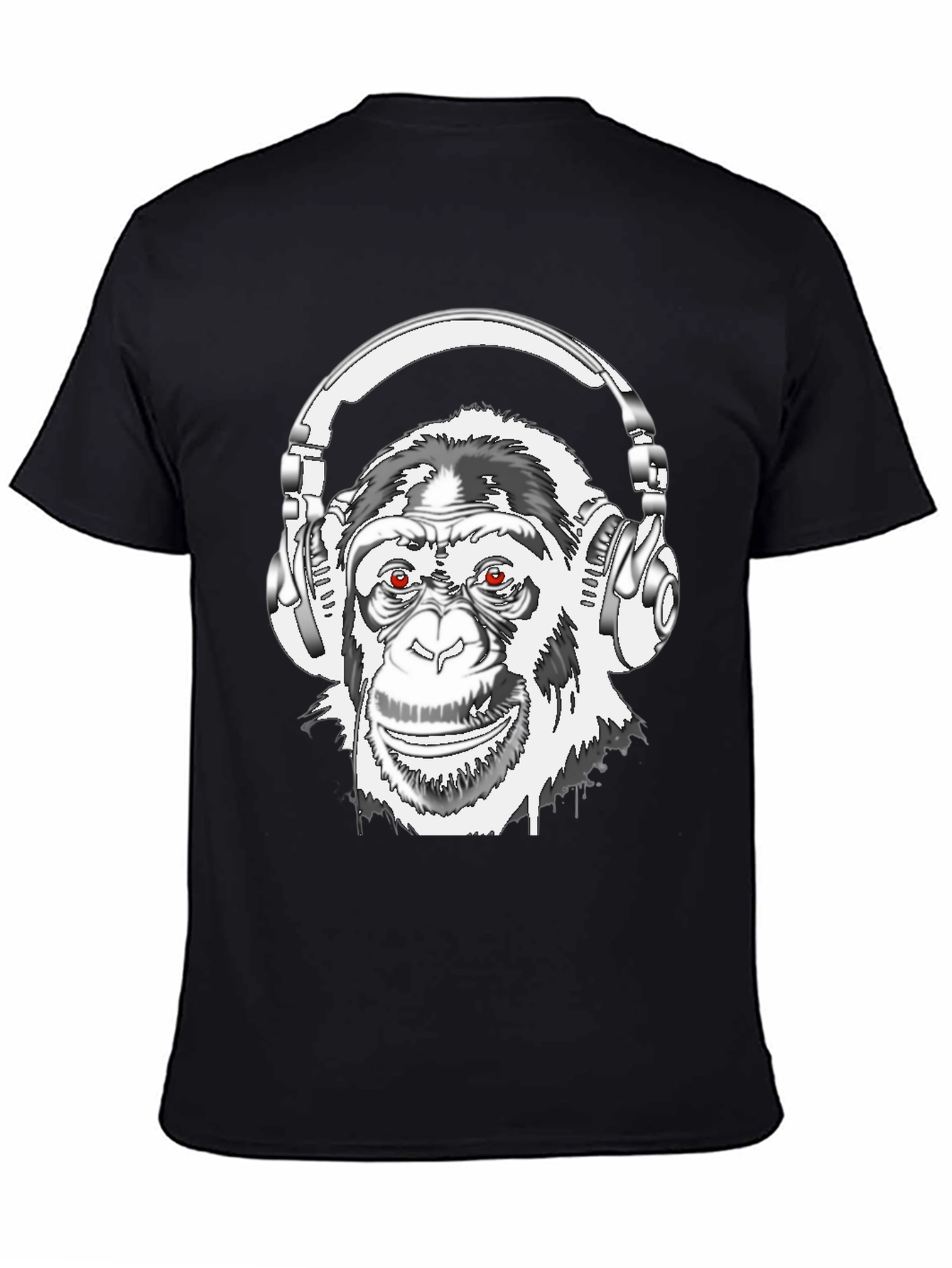 Black DJ Monkey Graphic Tee view 4