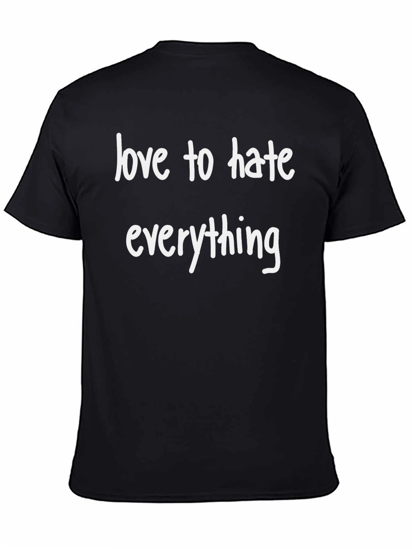 Black Love to Hate Everything Graphic Tee - Black T-Shirt view 4