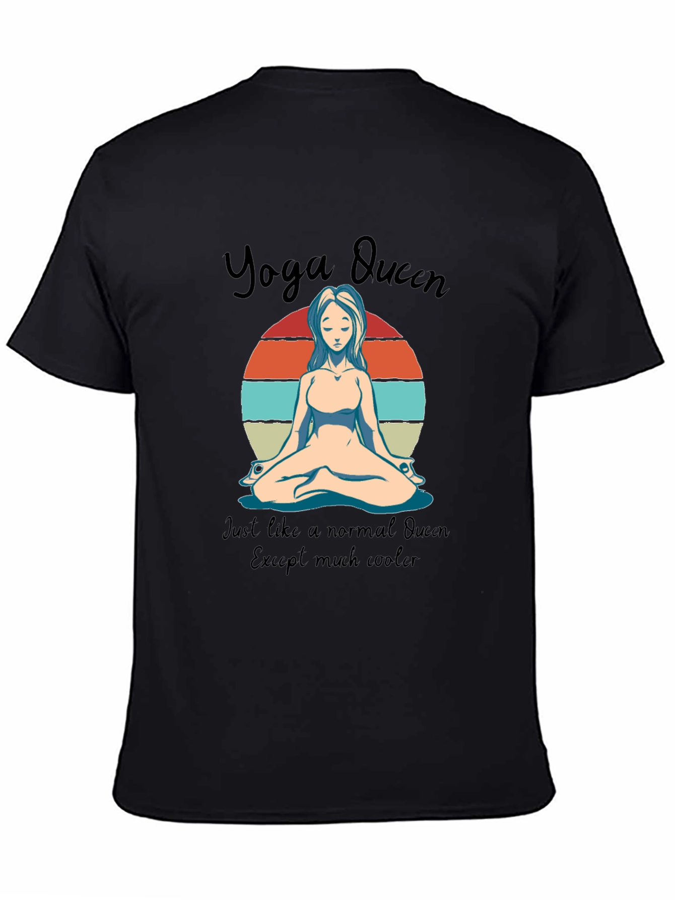 Black Yoga Queen Graphic Tee - Cool & Comfy view 4