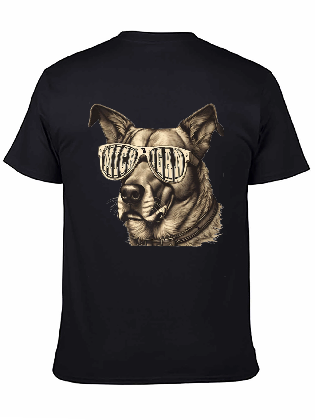 Black Cool Dog Graphic Tee - Michigan Pride view 4