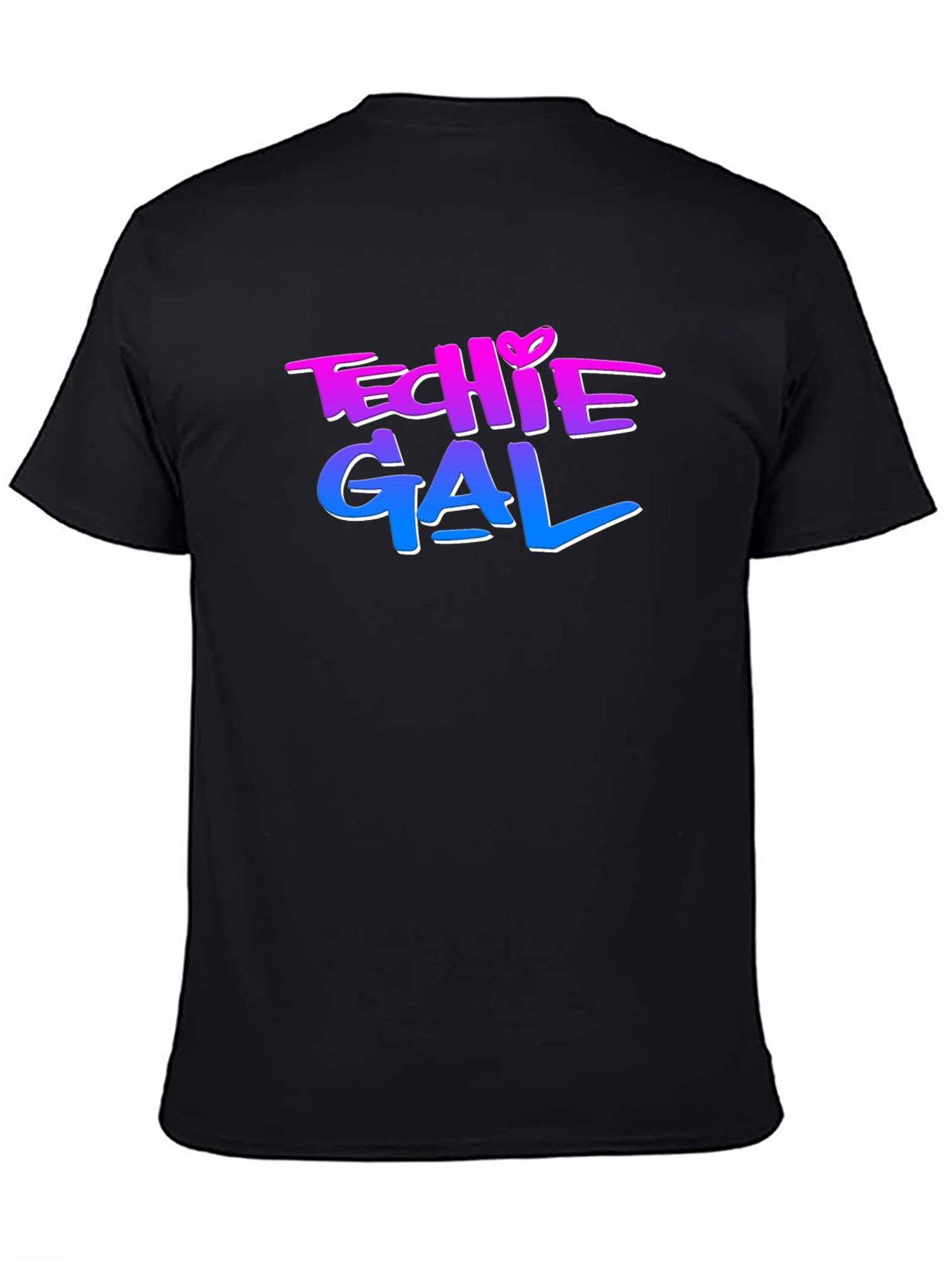 Black Techie Gal Graphic Tee - Trendy Women's T-Shirt view 4