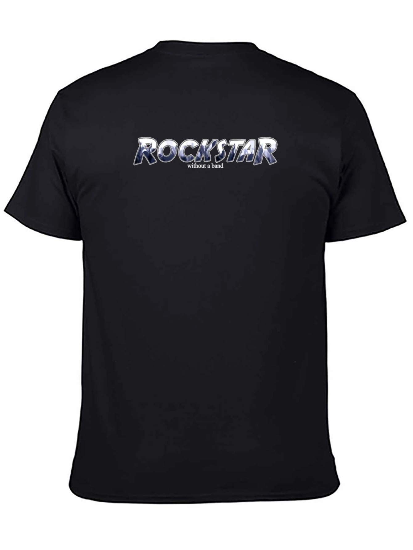 Black Rockstar Without a Band Graphic T-Shirt view 4