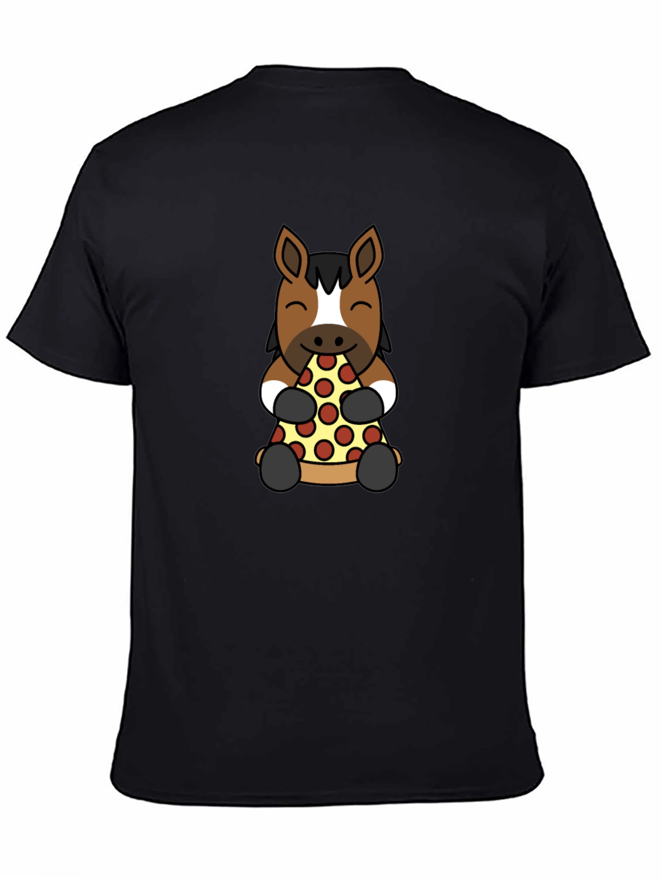 Black Horse Pizza Lover Graphic Tee view 4