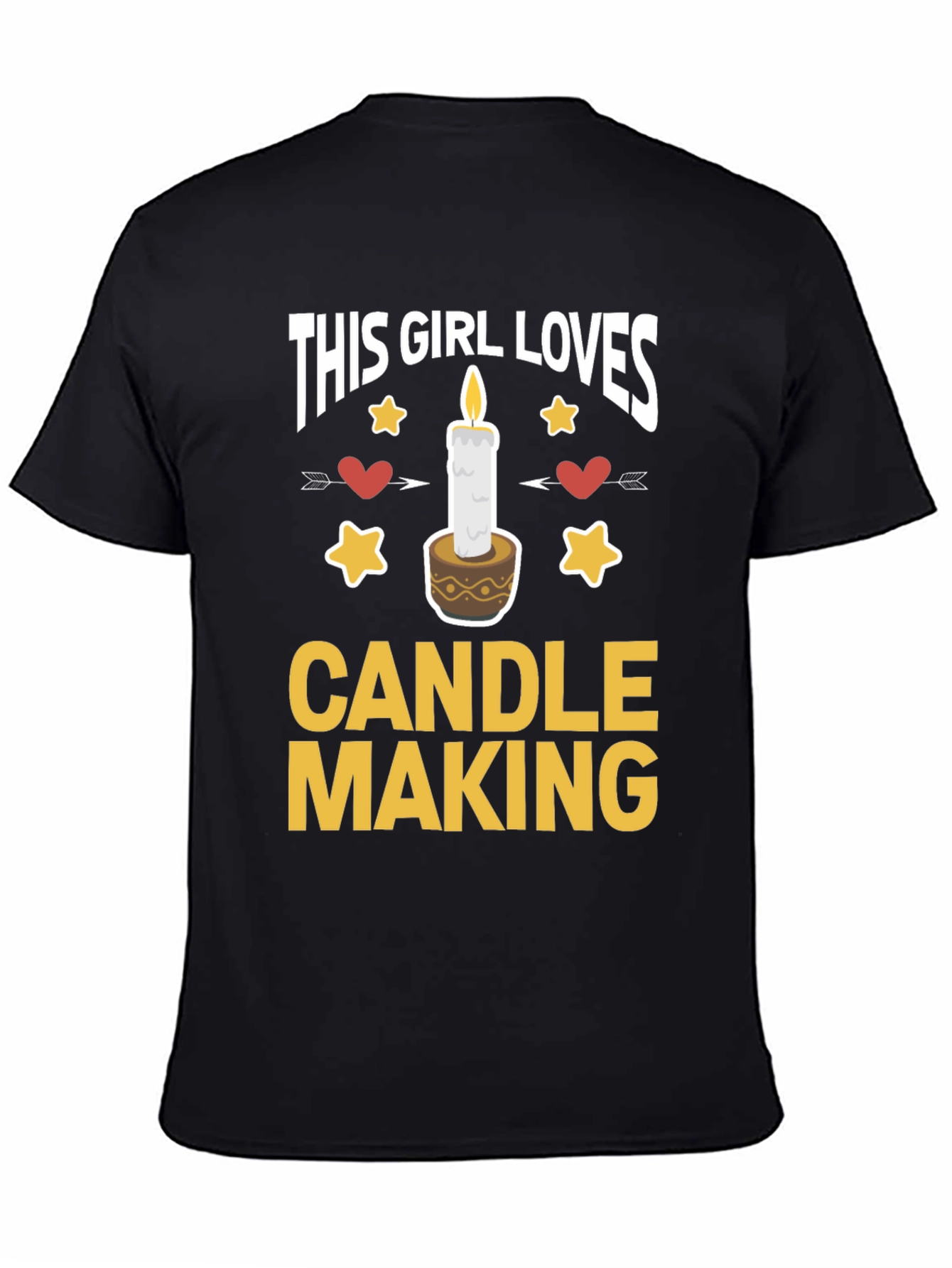Black This Girl Loves Candle Making T-Shirt view 4