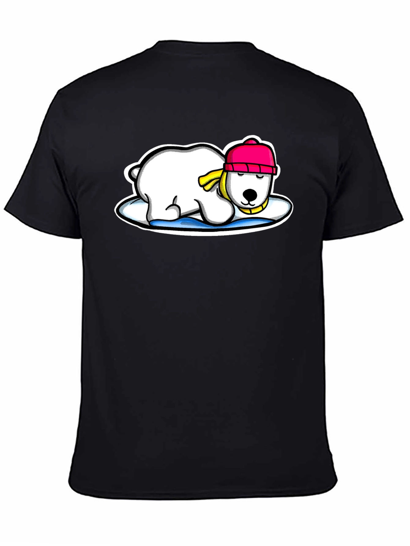 Black Polar Bear Graphic Tee - Cute Winter Style view 4