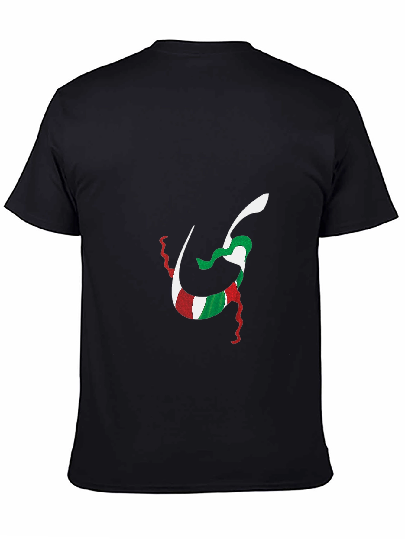 Black Stylish Black Tee with Unique Graphic Design view 4