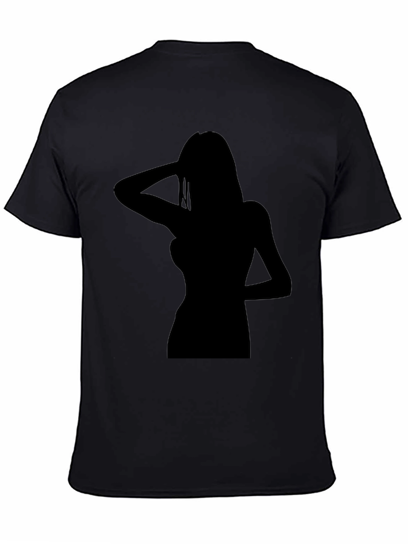 Black Silhouette Graphic Tee - Classic Black T-Shirt view 4