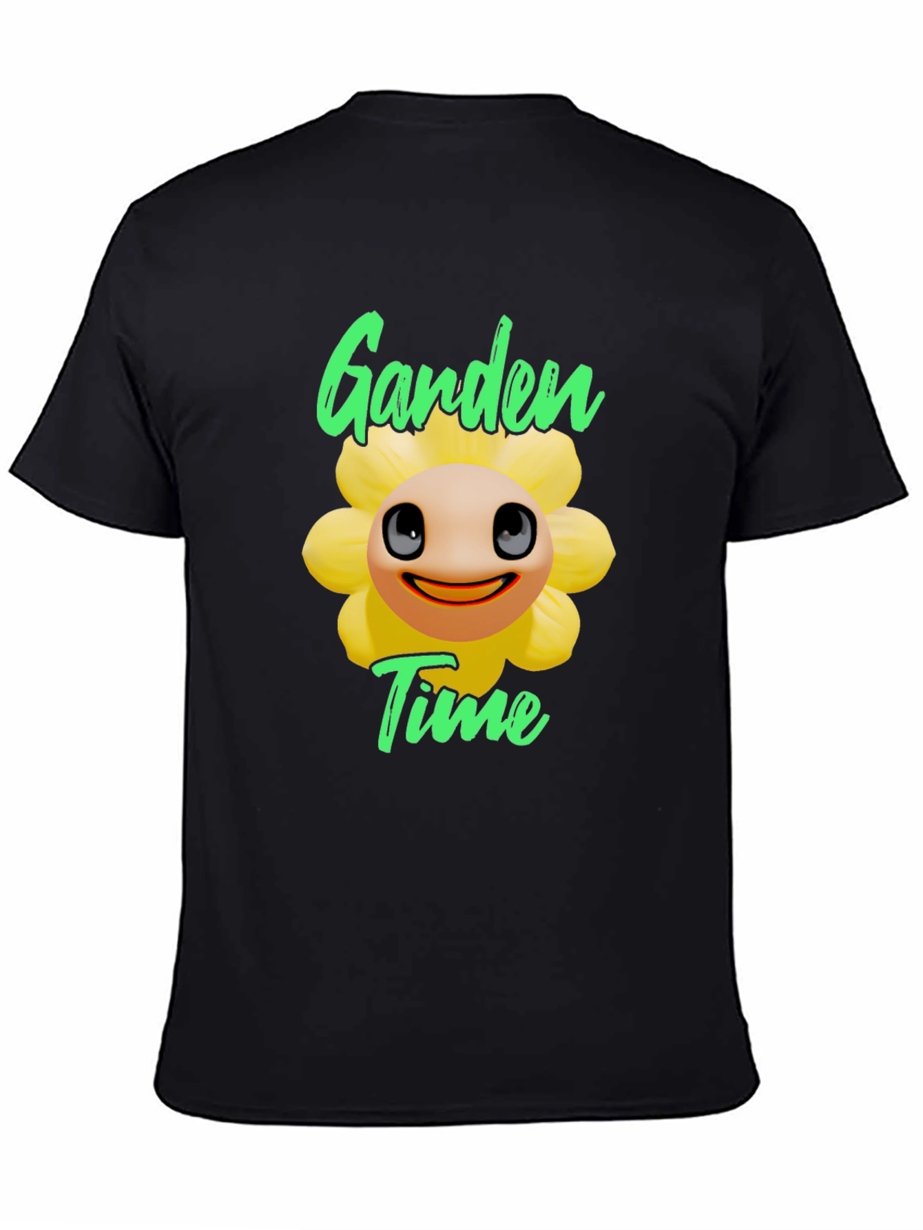 Black Garden Time Sunflower Graphic T-Shirt - Black view 4